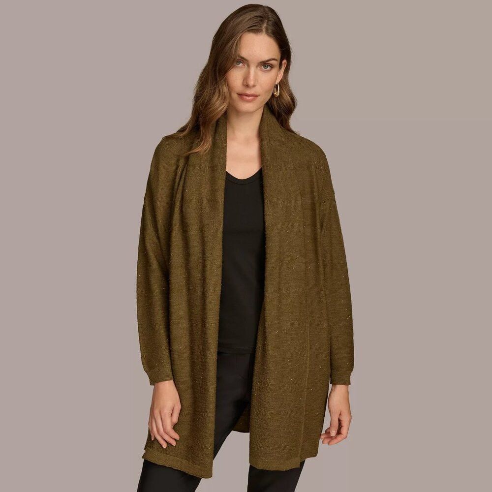 Donna Karan New Donna Karan New York Micro-Sequin Scarf Neck Beech Card Size M / US 6-8 / IT 42-44 - 2 Thumbnail
