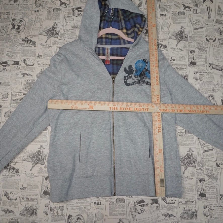 Vintage XXL - Vintage Y2K No Boundaries 2000s zip up V-neck hoodie Size XXL / US 16-18 / IT 52-54 - 4 Thumbnail