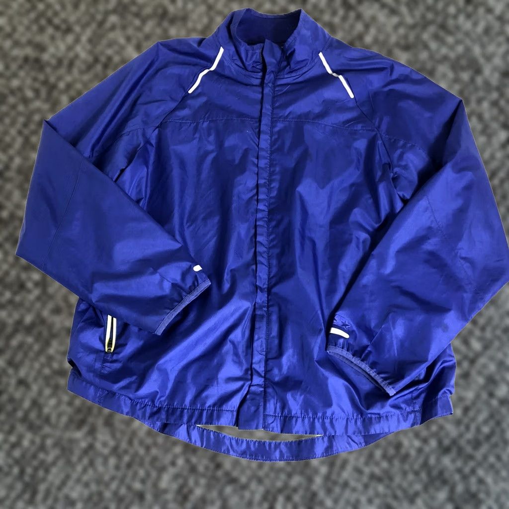 Starter VINTAGE Starter Mens Windbreaker Jacket Full Zip G122 XL Blue Logo Windbreaker Jacket for Men Black Palette? Size US XL / EU 56 / 4 - 1 Thumbnail