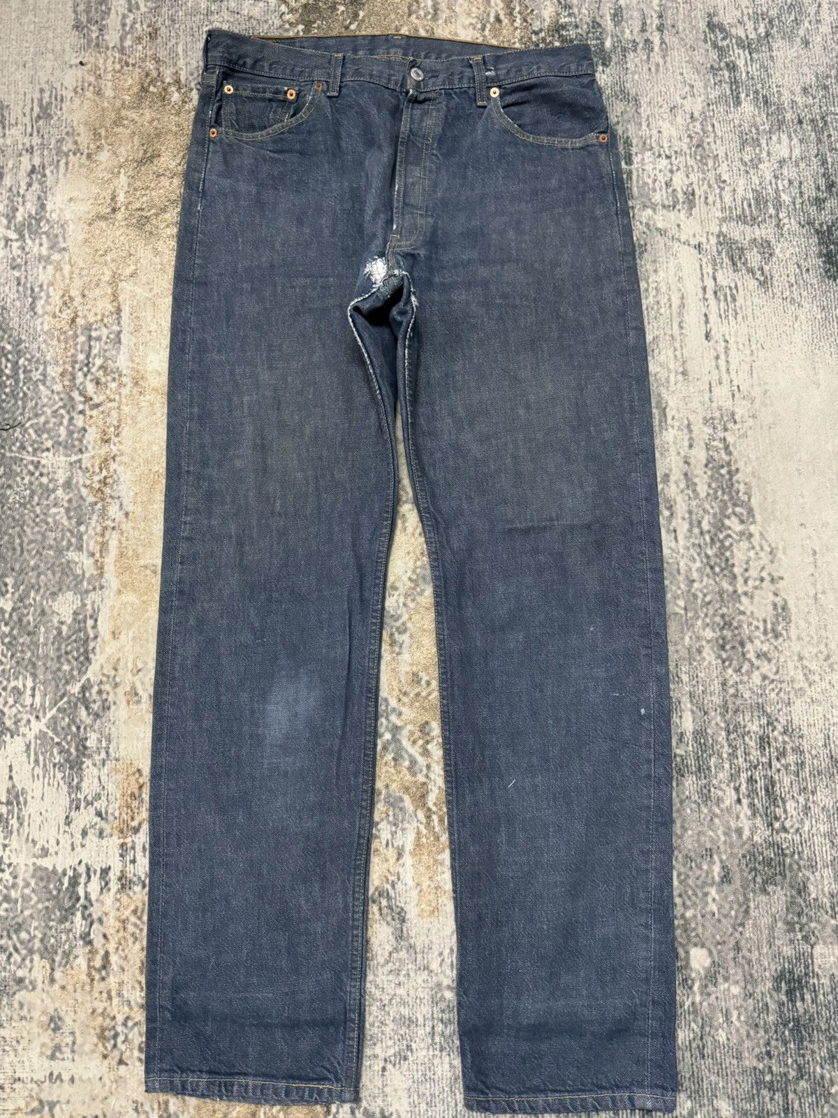 Levi's × Levi's Vintage Clothing × Vintage Vintage Levi’s 501 Distressed Blue Denim Jeans 34x32 Size US 34 / EU 50 - 1 Thumbnail