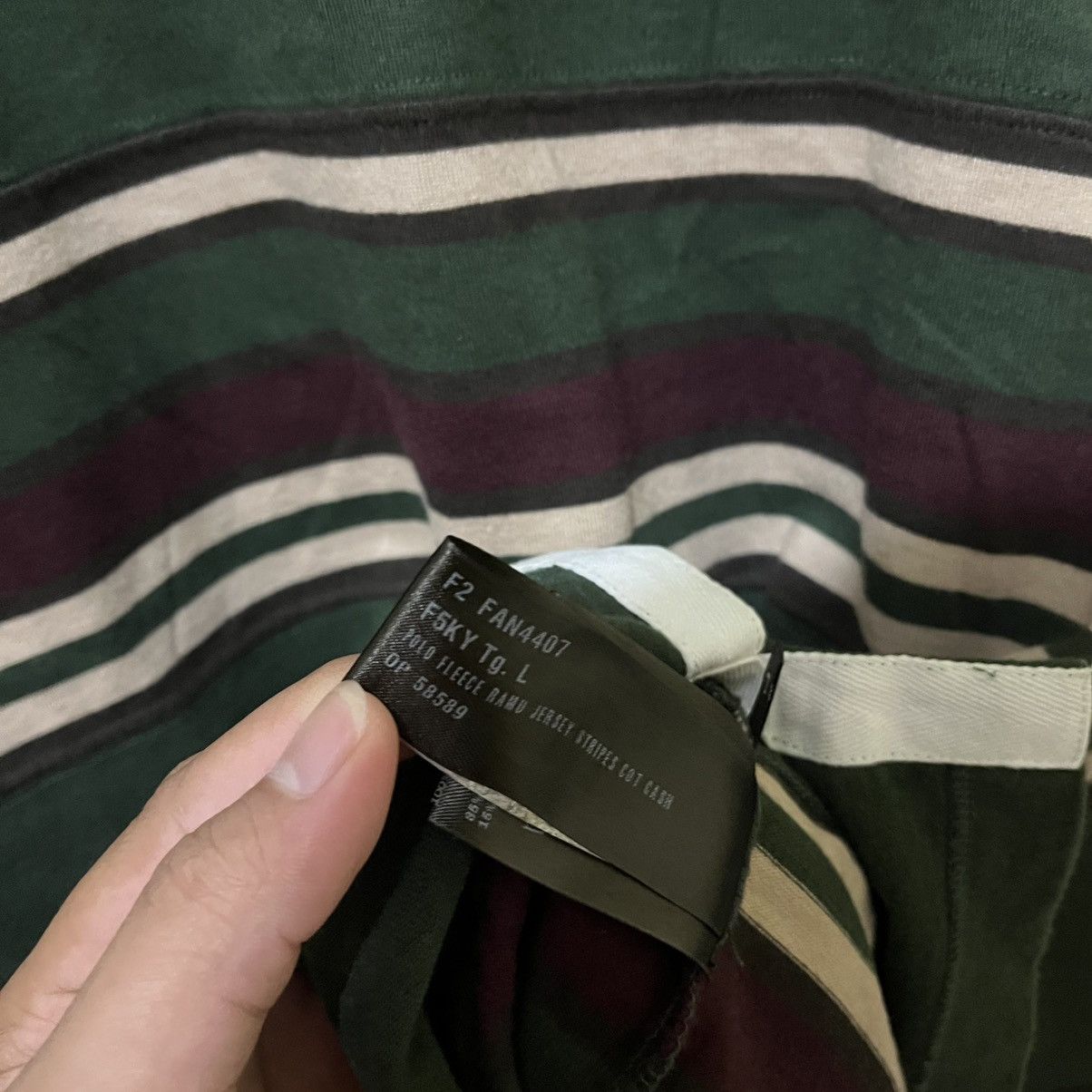 Loro Piana LORO PIANA - POLO FLEECE JERSEY STRIPES Size US L / EU 52-54 / 3 - 6 Thumbnail