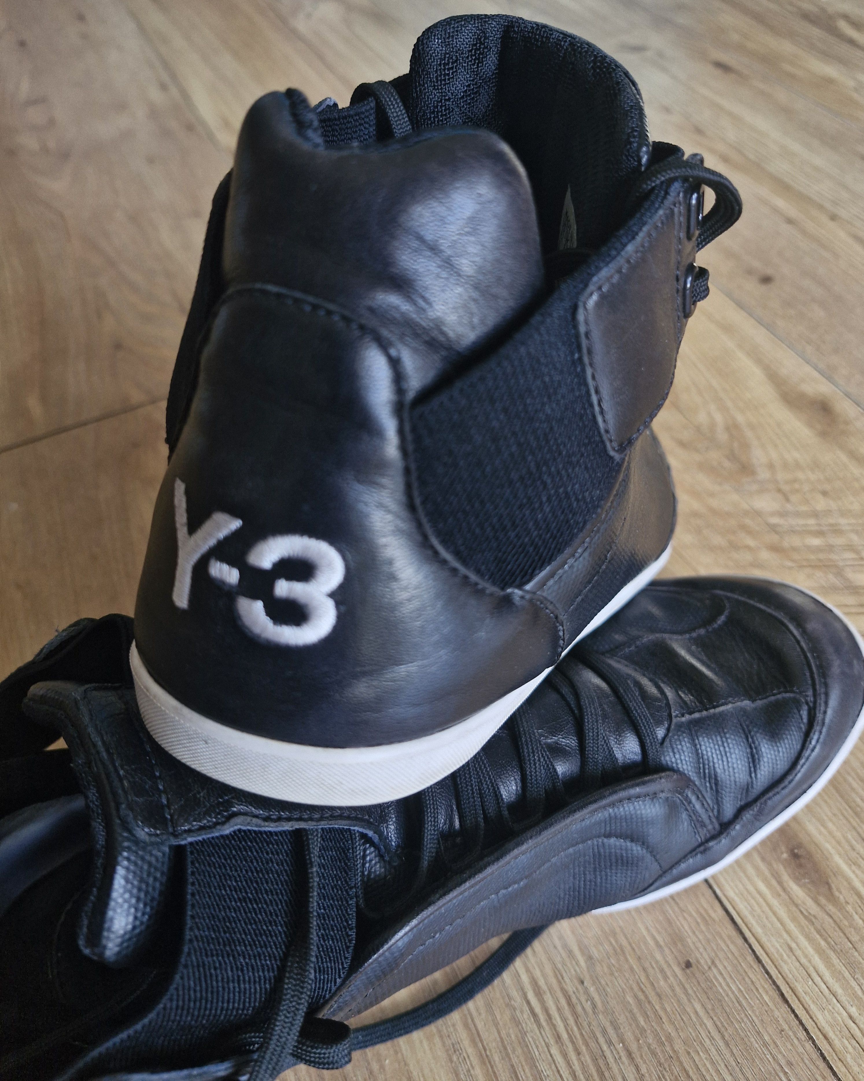 Yohji Yamamoto Y-3 Kazuhiri hi-top leather sneakers black