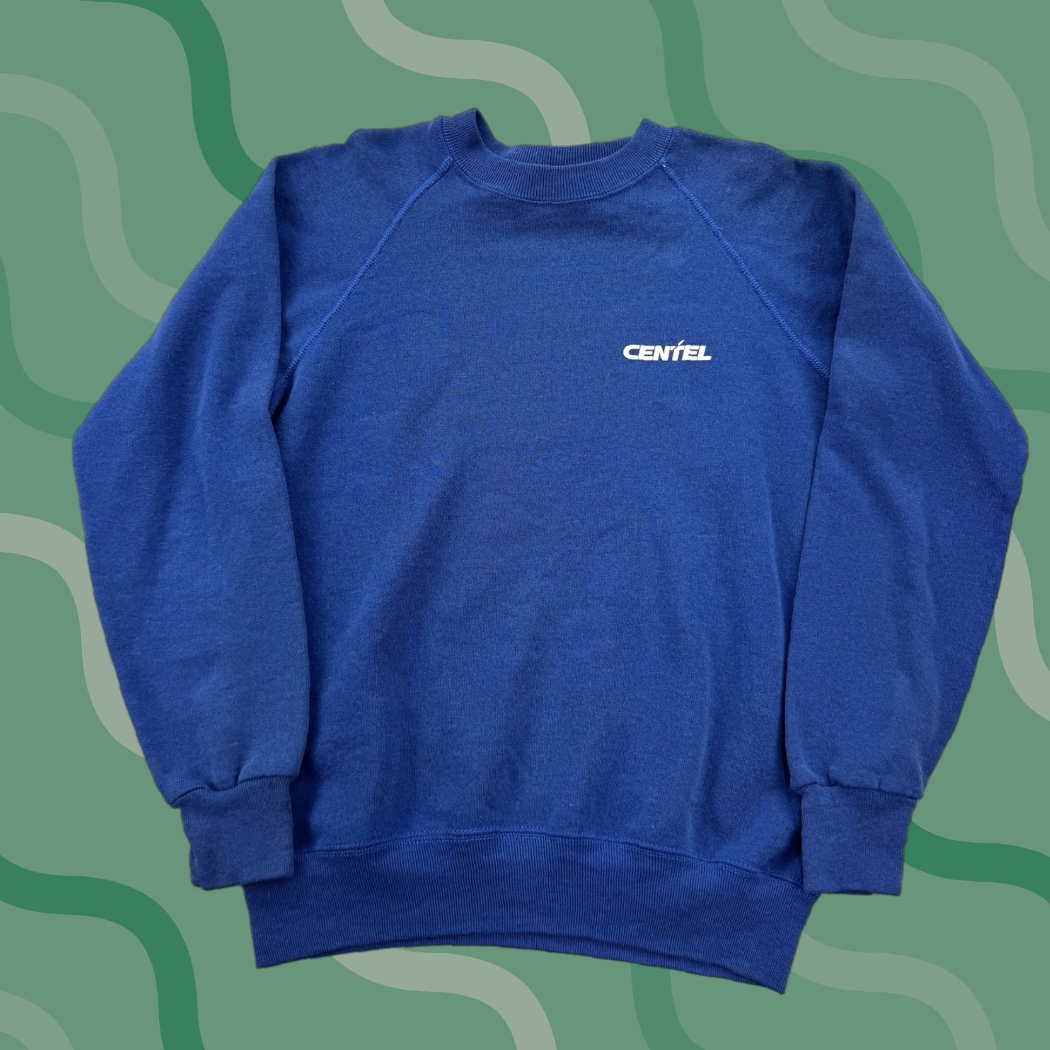 Etro VINTAGE Centel Sweatshirt Mens Large Bassett-Walker Crewneck 50/50 90s Retro Blue Cotton Polyester Knit Pullover All Seasons Size US L / EU 52-54 / 3 - 1 Thumbnail