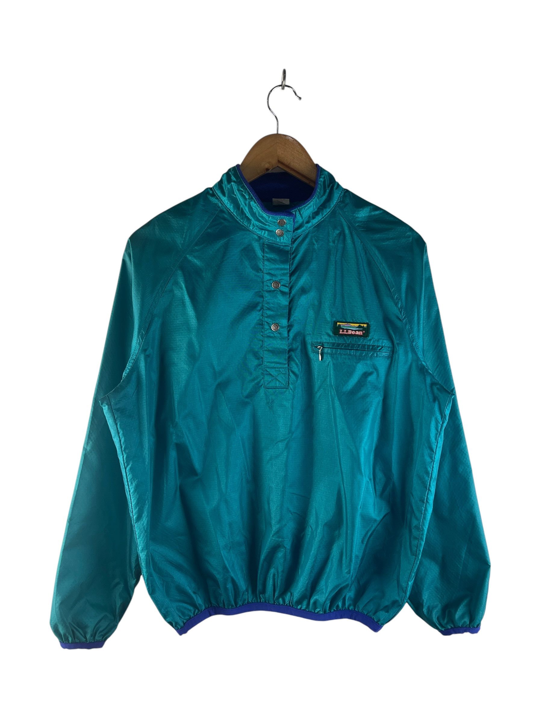 L.L. Bean Vintage L.L.Bean Teal Cobalt Pullover Anorak Jacket Size US M / EU 48-50 / 2 - 1 Thumbnail