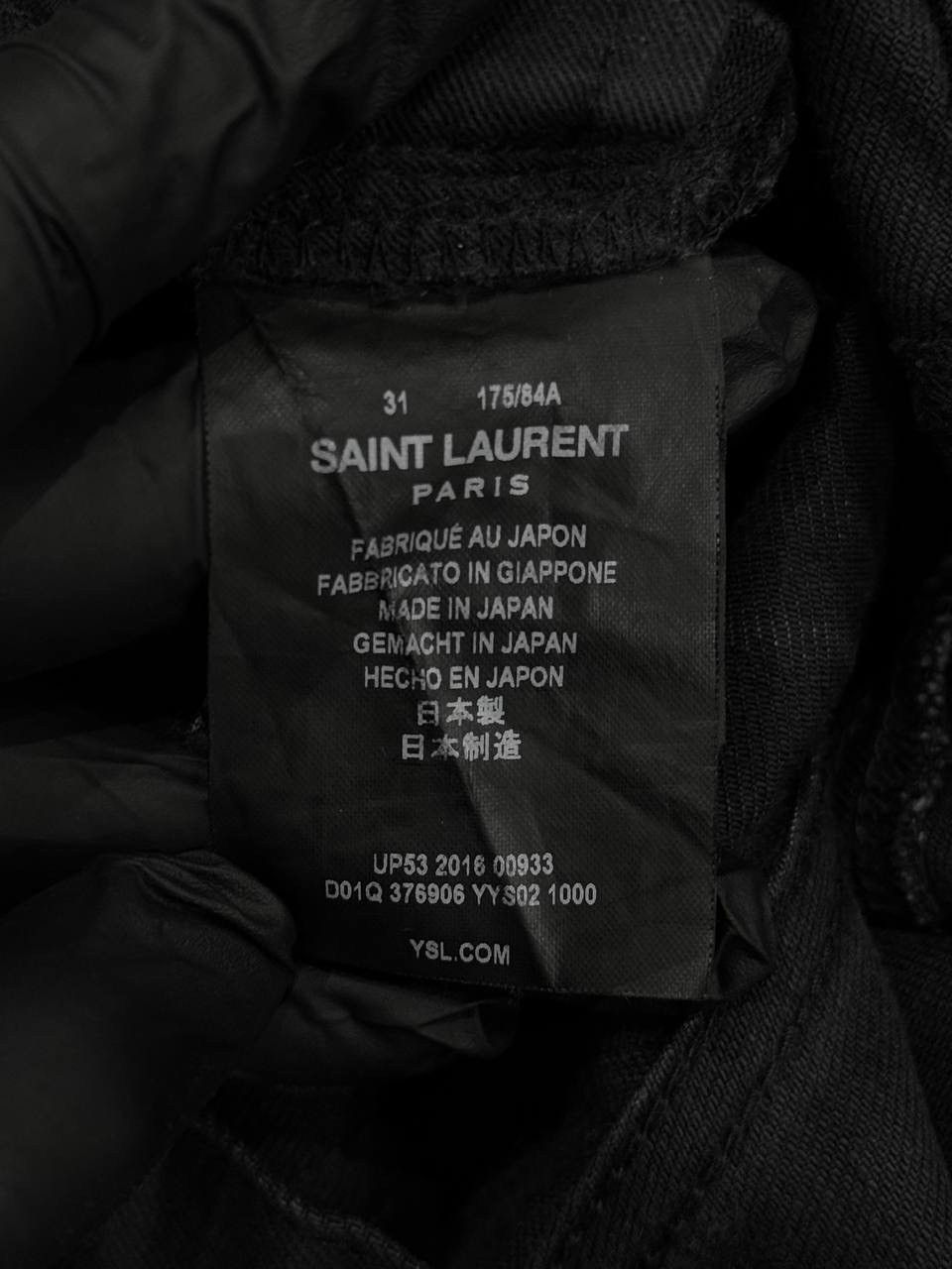 Saint Laurent Paris SS16 Saint Laurent Waxed Slim Denim by Hedi Slimane Size US 31 - 5 Thumbnail