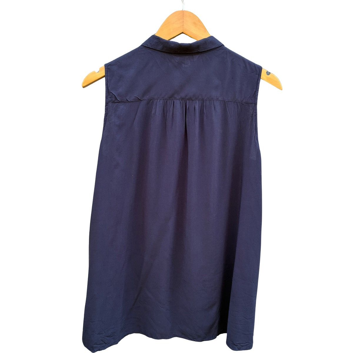 Junko Shimada PART2 by Junko Shimada Navy Blue Sleeveless Blouse Shirt Size S / US 4 / IT 40 - 2 Thumbnail