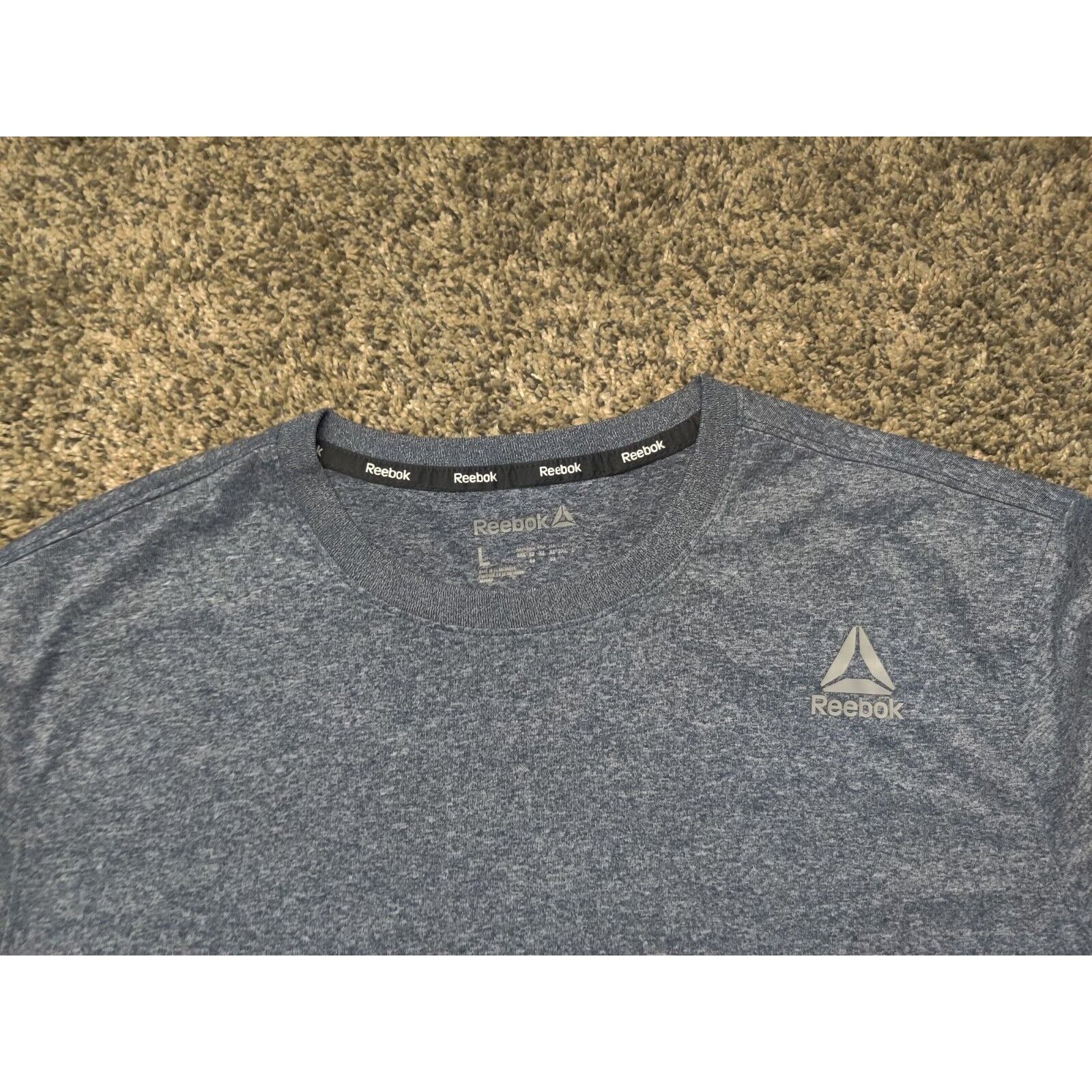 Reebok Reebok Shirt Adult Mens Large Solid Blue Activewear Short Sl Size US L / EU 52-54 / 3 - 2 Thumbnail