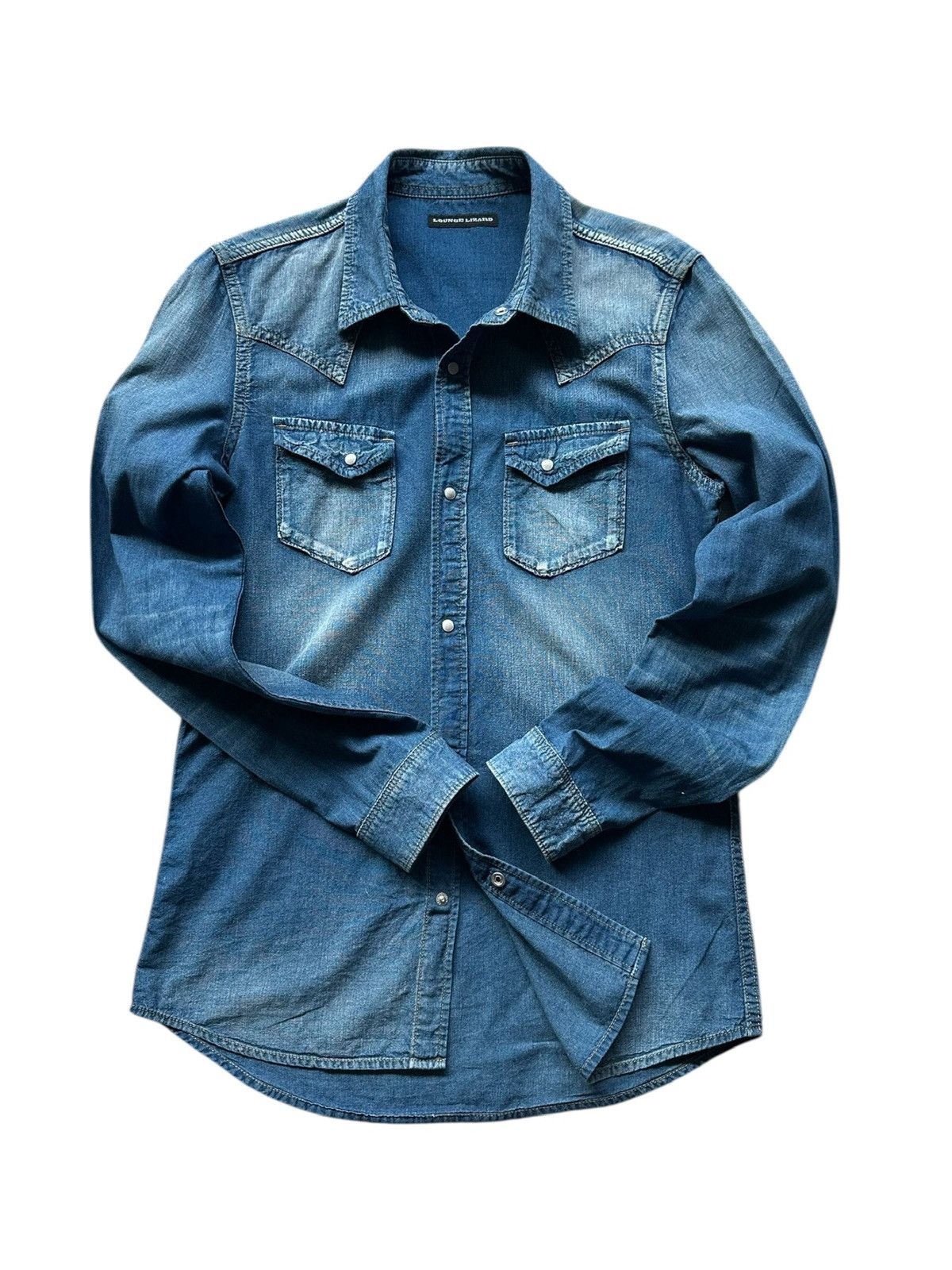 Hysteric Glamour 2000's Lounge Lizard stonewashed denim shirt Size US M / EU 48-50 / 2 - 3 Thumbnail