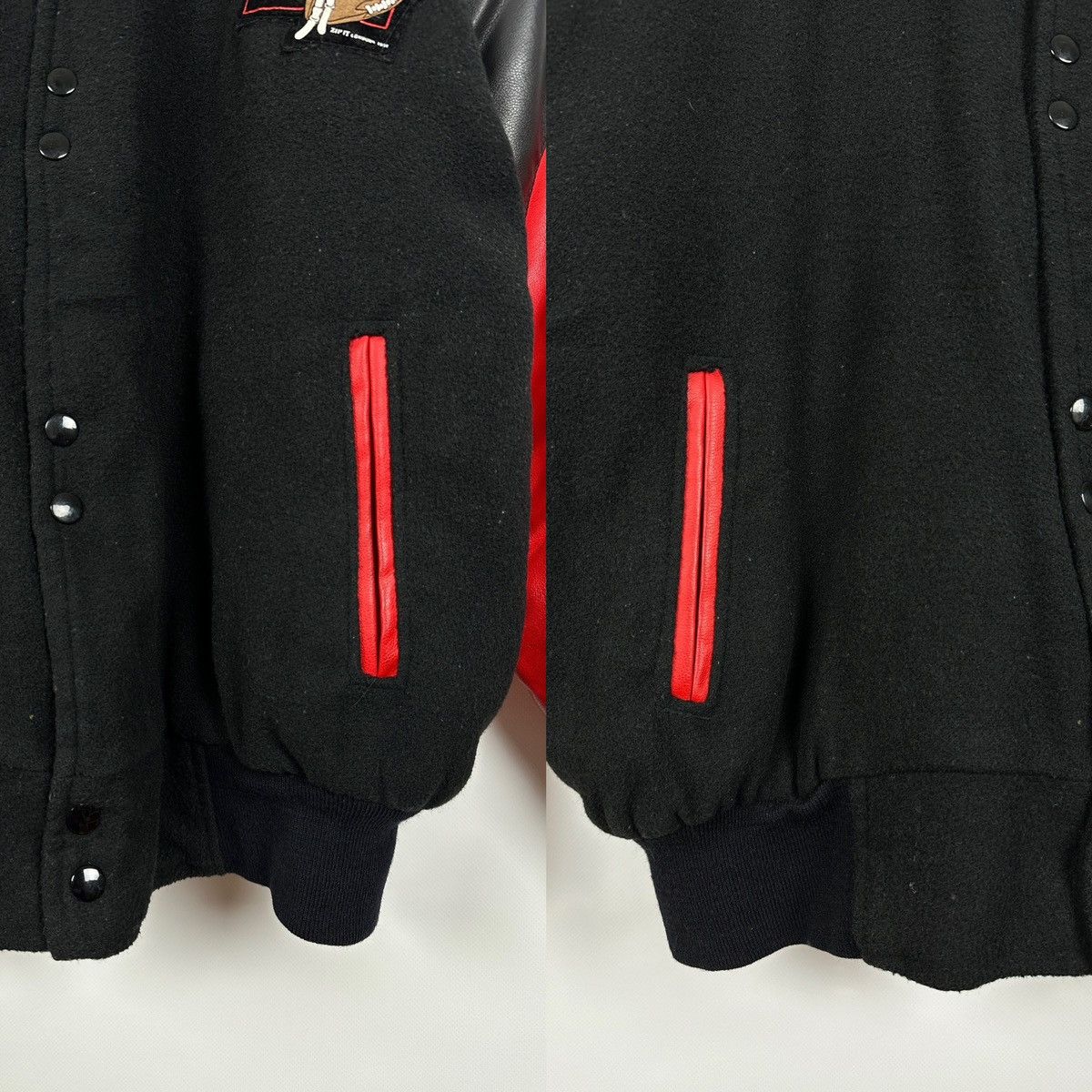 NFL 90s Vintage Super Bowl USA Zip It Varsity Bomber Jacket Size US L / EU 52-54 / 3 - 23 Thumbnail