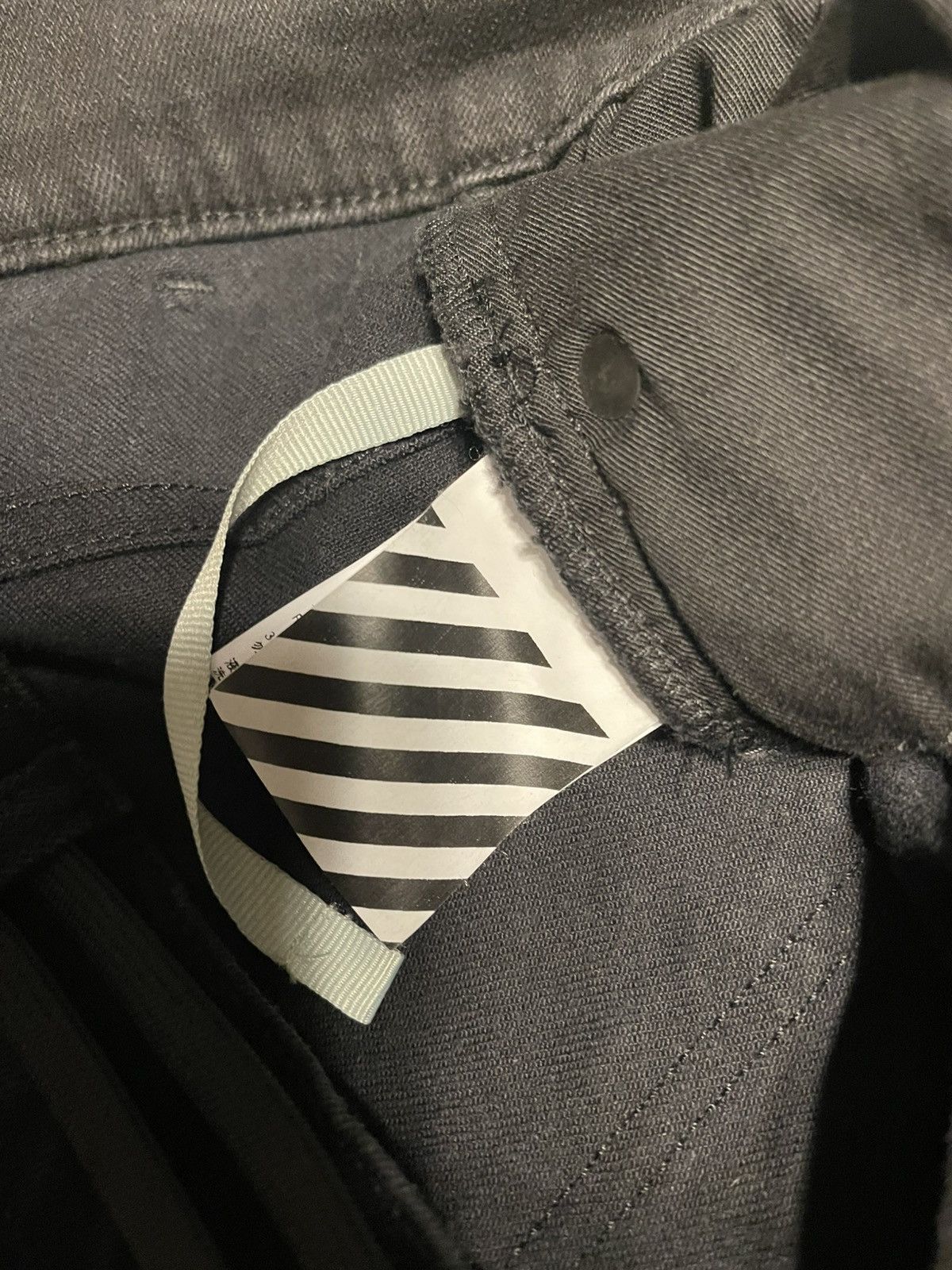 Off-White × Virgil Abloh OFF-WHITE C/O VIRGIL ABLOH RARE BLACK DENIM JEANS SIZE 38X30 Size US 38 / EU 54 - 12 Thumbnail