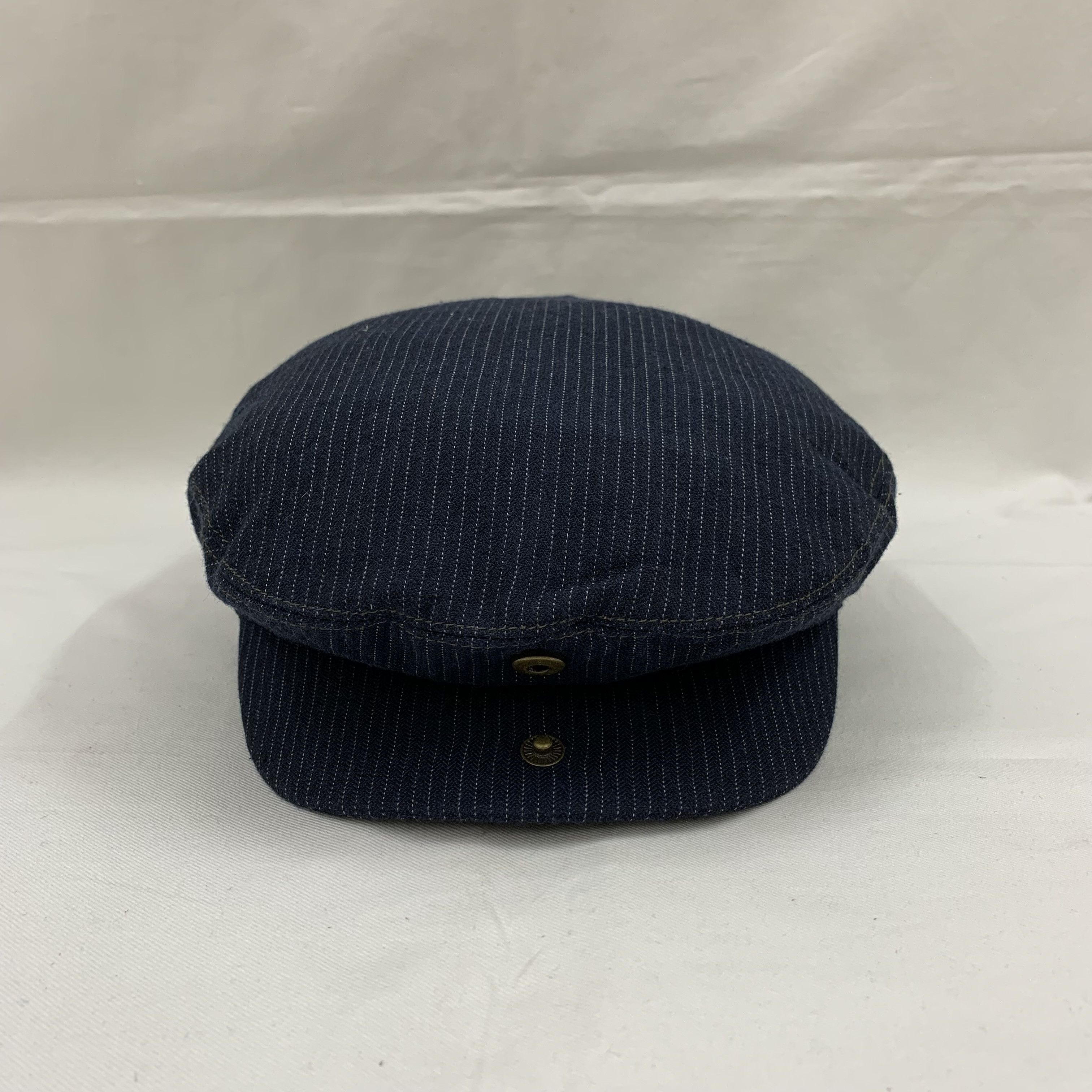 RRL Ralph Lauren × Ralph Lauren Double RL Striped Twill Driver's Cap RRL Newsboy Hat LARGE Size ONE SIZE - 4 Thumbnail