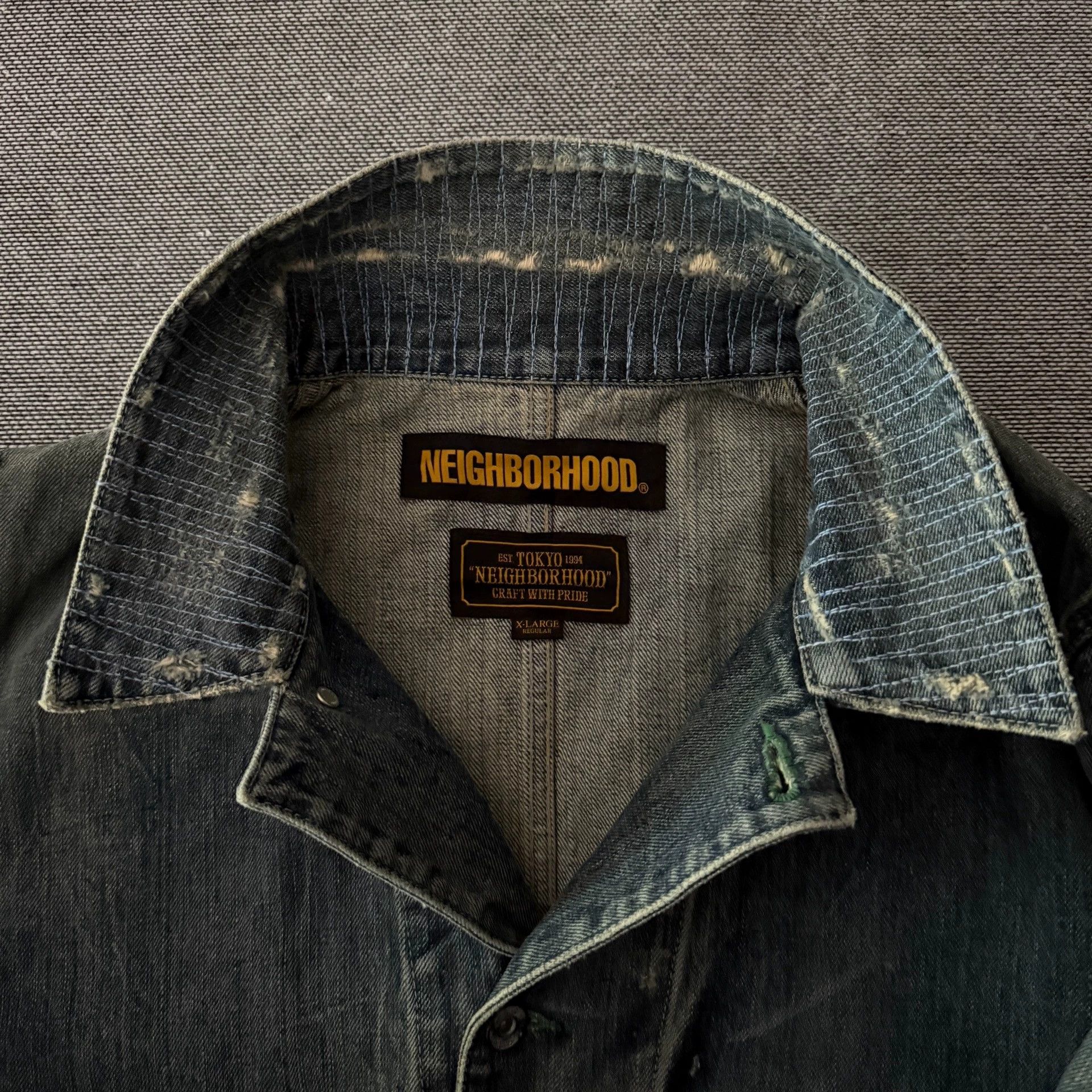 Neighborhood Neighborhood 18aw Savage Washed Denim Work Jacket Size US XL / EU 56 / 4 - 3 Thumbnail