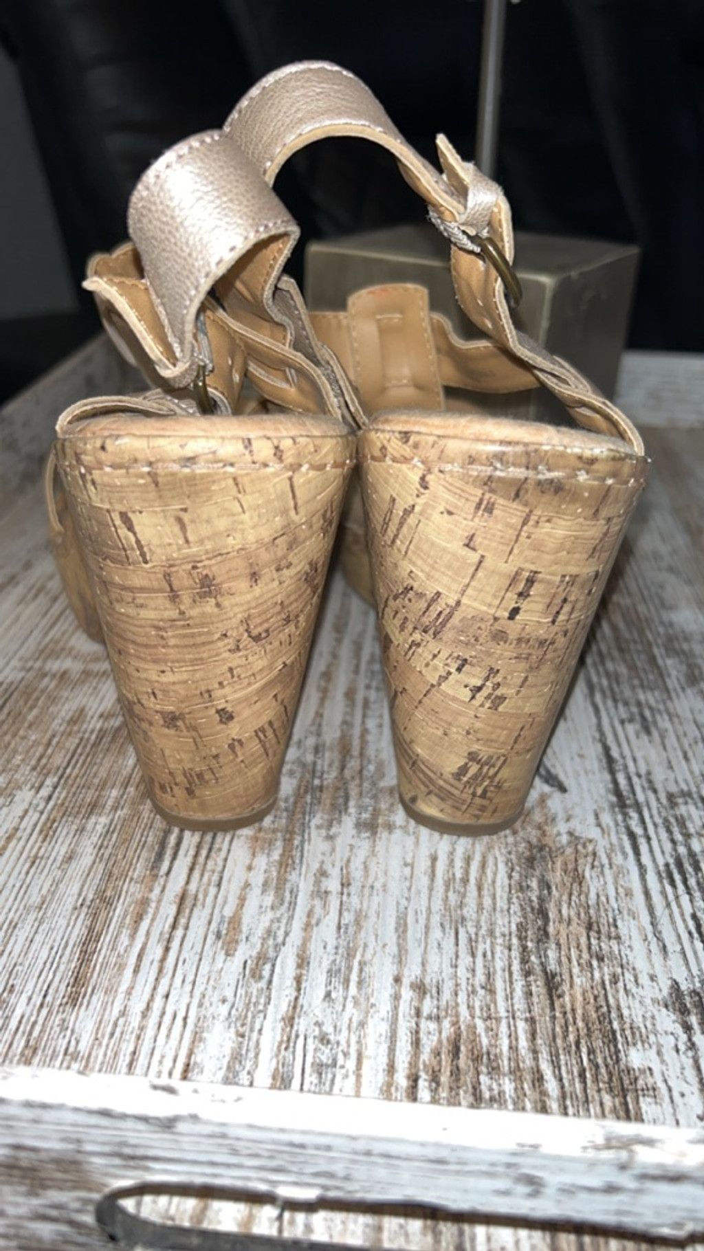 Other Women's B.O.C. Born Concept Gold Cork Wedge Sandals Size 9.5 Size US 9 / IT 39 - 7 Thumbnail