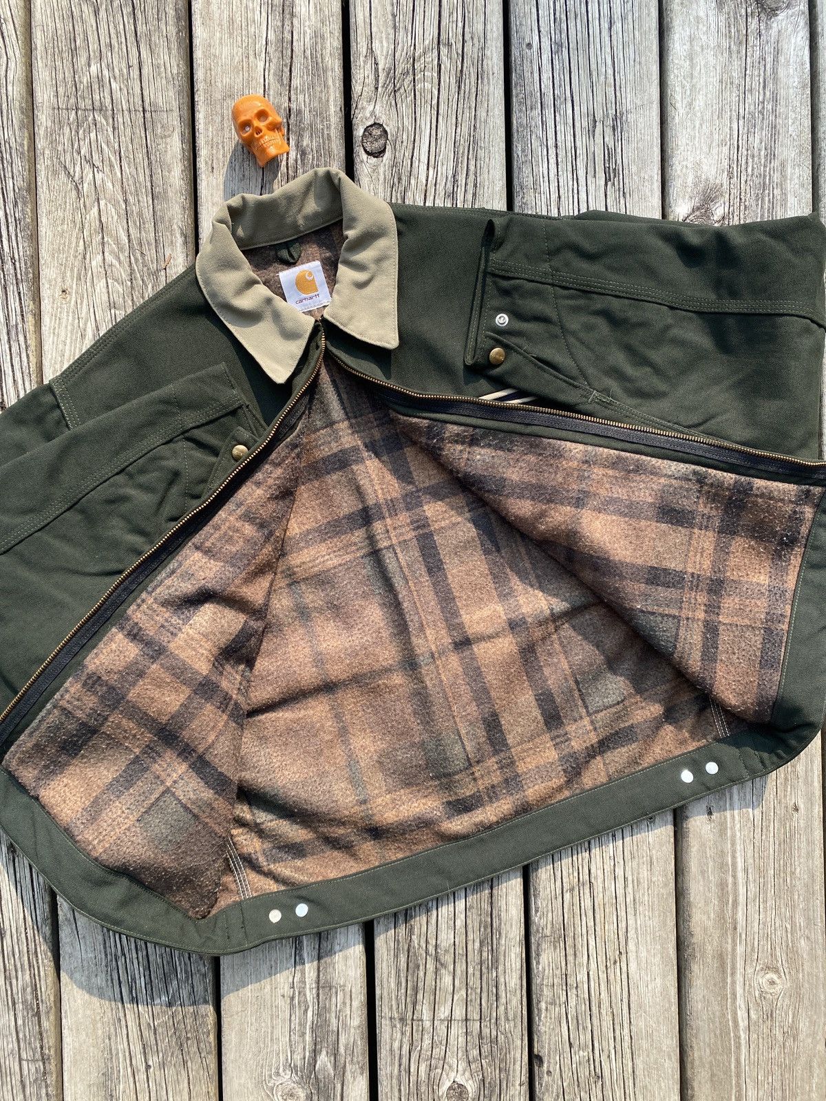Carhartt × Vintage Carhartt J129 OLV green detroit jacket sz L Size US L / EU 52-54 / 3 - 4 Thumbnail