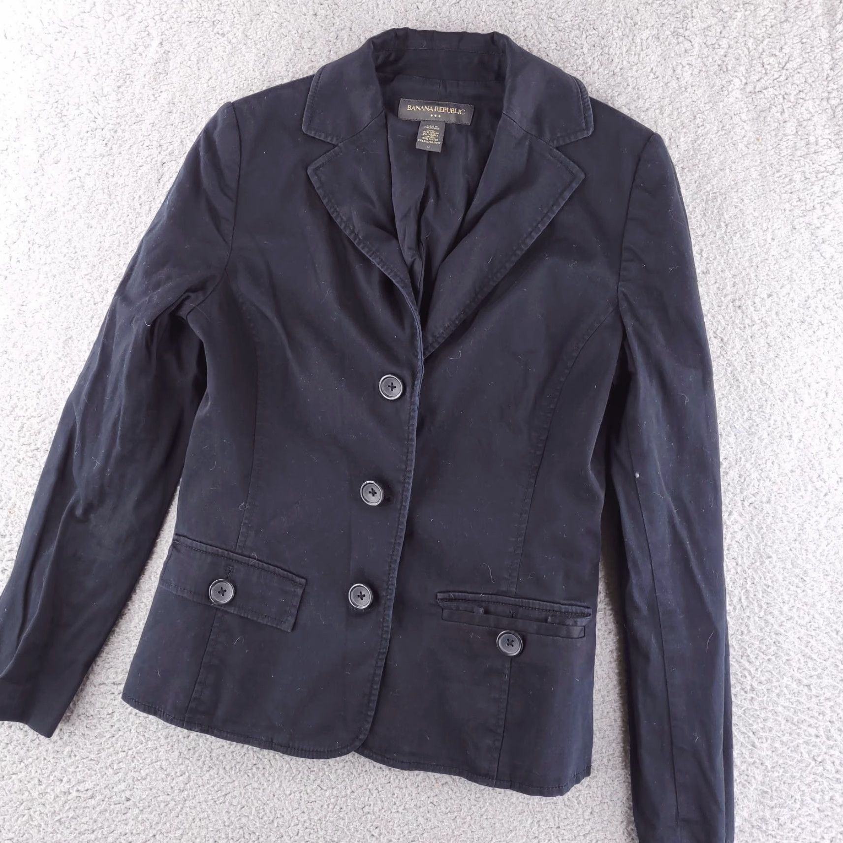 Banana Republic Banana Republic Jacket Womens Small Black Pea Coat Military Size S / US 4 / IT 40 - 2 Thumbnail