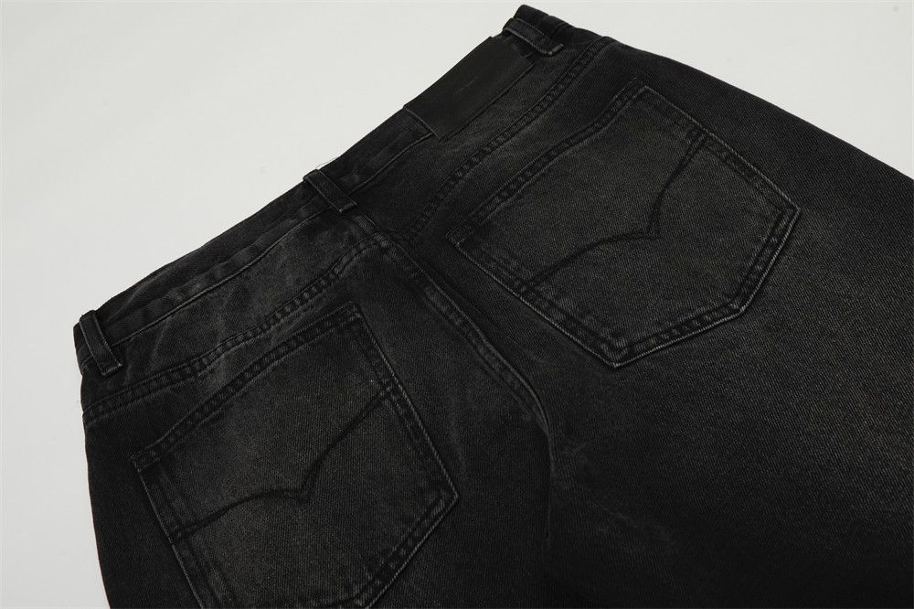 Jean Men's washed distressed punk gradient casual jeans Size US 32 / EU 48 - 5 Thumbnail