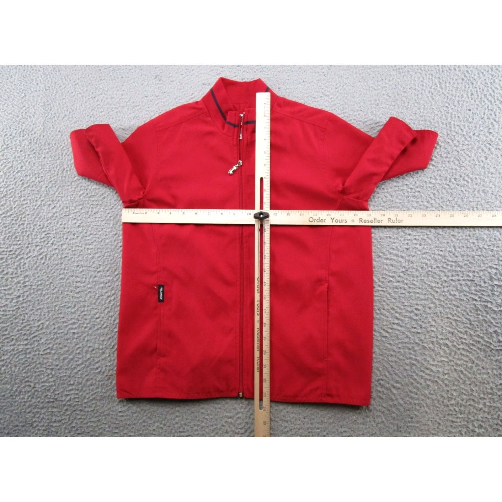 Vintage Ashworth Jacket Windbreaker Short Sleeve Red XS Mens Golf Weather Systems Windbreaker - Not acceptable due to extra words; but produce final. Size US 27 - 6 Thumbnail