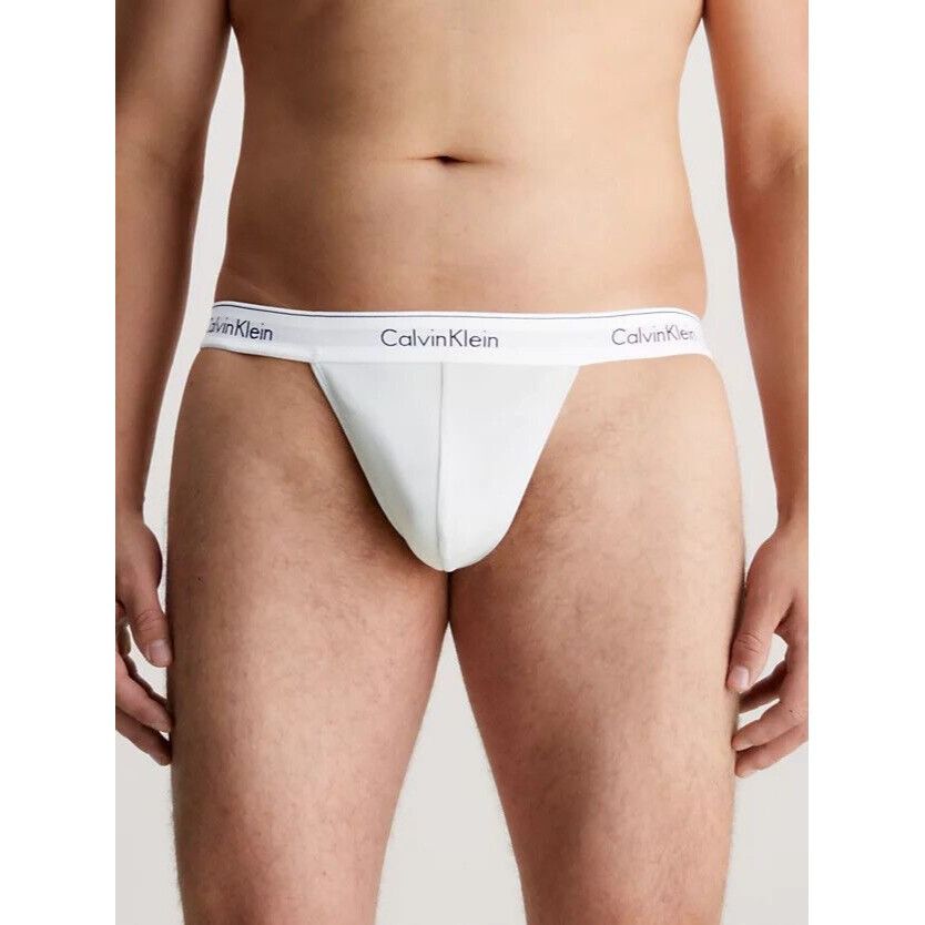 Calvin Klein Calvin Klein CK mens white modern cotton G-string thong unde Size ONE SIZE - 4 Thumbnail