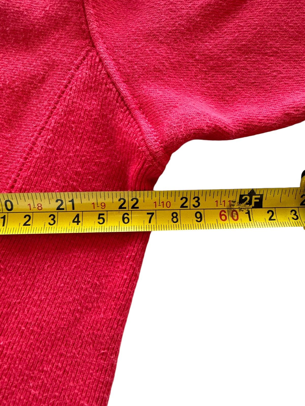 Champion × Vintage Vintage Champion Reverse Weave Heavyweight Blank Red Hoodie Size L / US 10 / IT 46 - 6 Thumbnail
