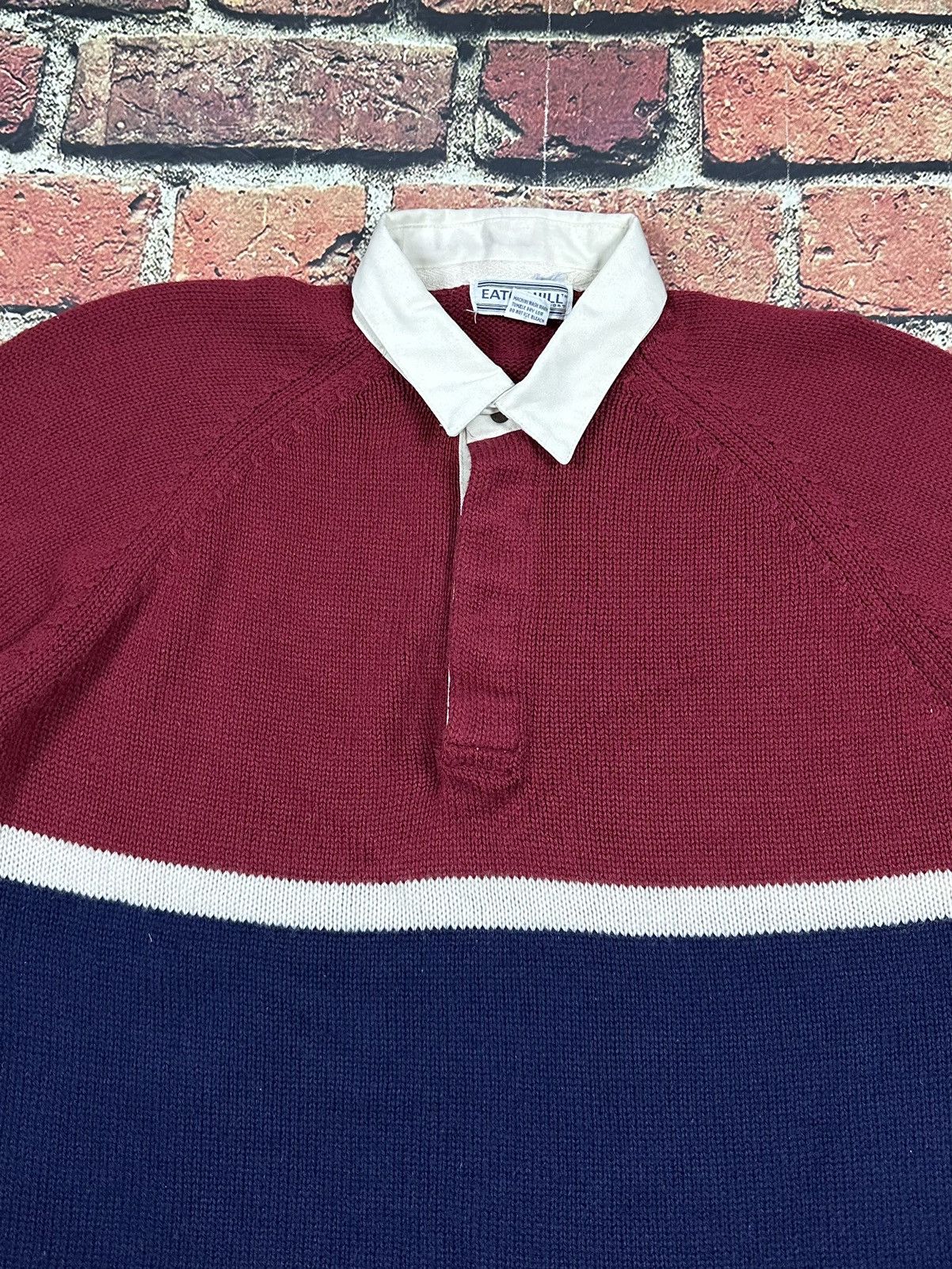 Vintage Vintage EATON HILL SPORT 1/4 Snap Button Collared Sweater Size US XL / EU 56 / 4 - 5 Thumbnail