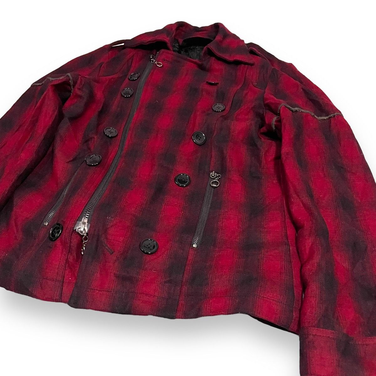 If Six Was Nine × Japanese Brand × Seditionaries RMANICA CS BLACK DOUBLE BREASTED TARTAN JACKET Size US L / EU 52-54 / 3 - 10 Thumbnail