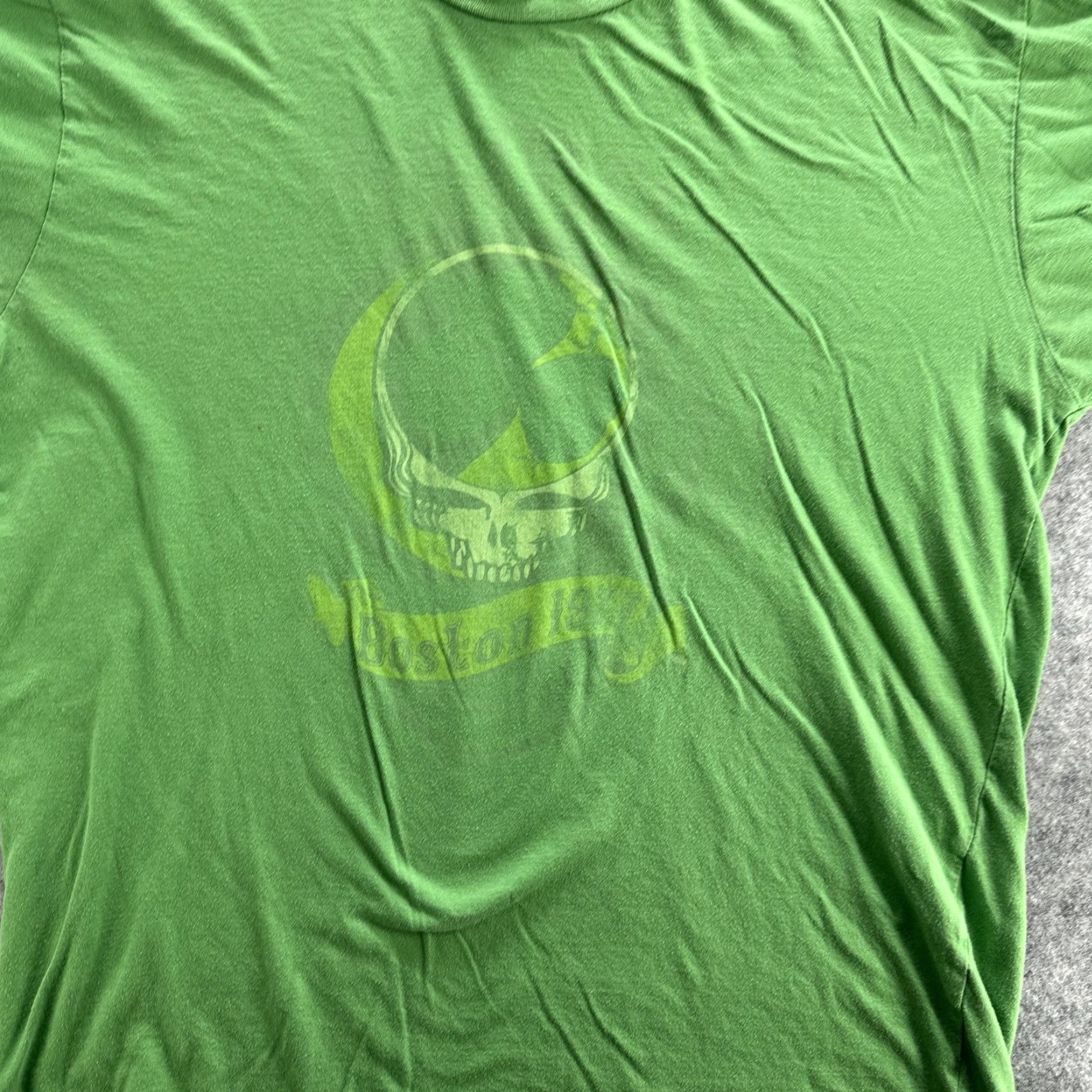Ripple Junction VINTAGE Ripple Junction Grateful Dead T-Shirt Mens Large Short Sleeve Crew Neck Green Music Skull 1973 Boston Graphic Tee Size US L / EU 52-54 / 3 - 3 Thumbnail