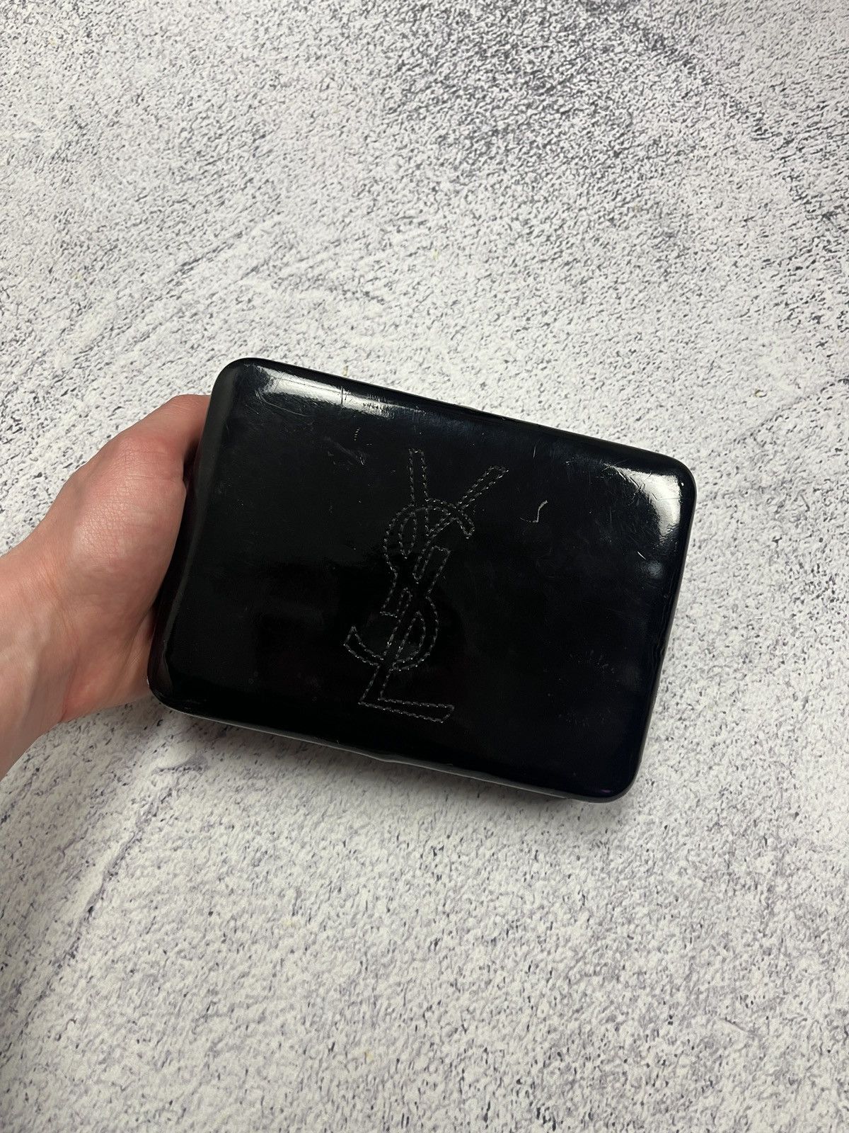 Vintage Vintage Yves Saint Laurent Clutch Bag Patent Leather Case Size ONE SIZE - 1 Thumbnail