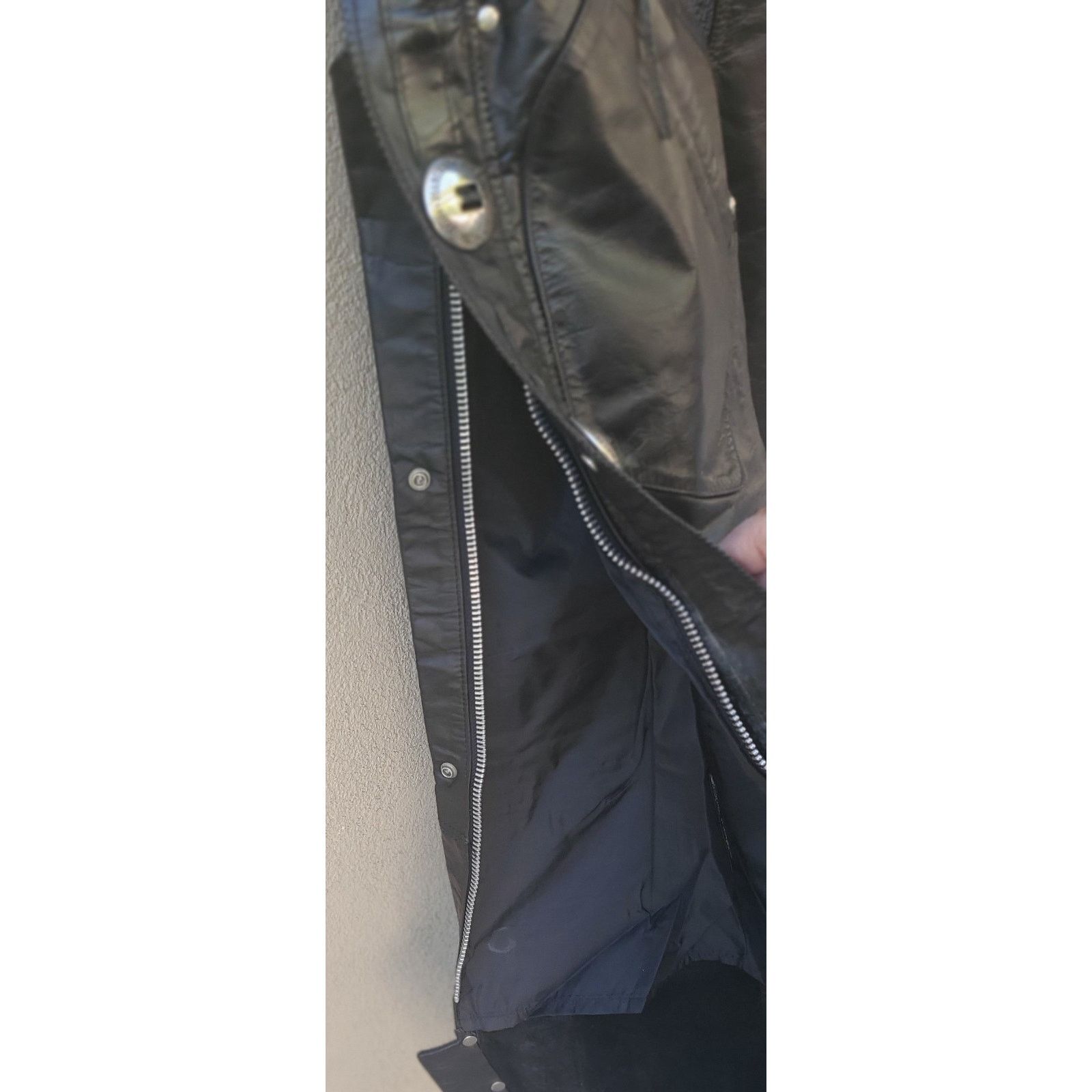 Harley Davidson Harley Davidson Chaps Womens Leather S black bar zip Snap Size 30" / US 8 / IT 44 - 9 Thumbnail