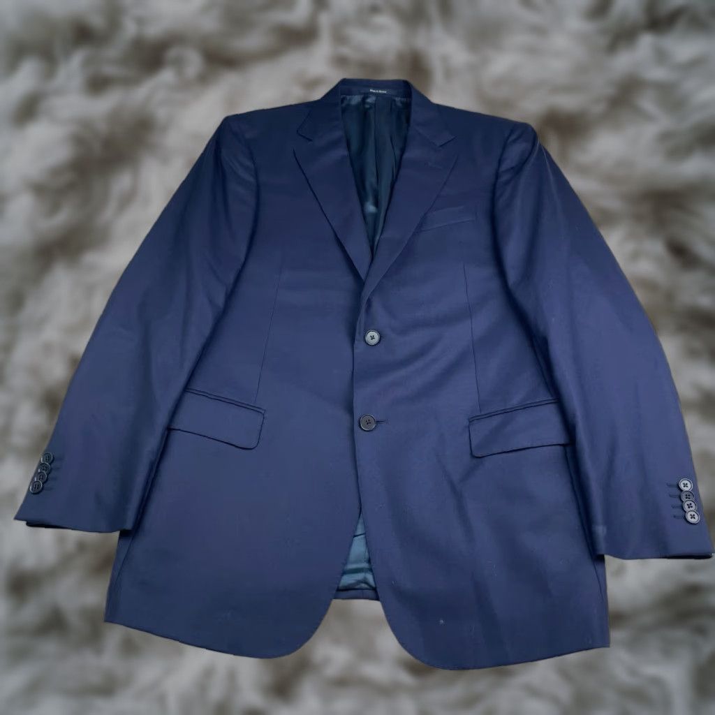 VINTAGE? (No) Ermenegildo Zegna x Gritti Blazer Men 2-Button Navy Wool 42R US 52 EU Jacket Blazer Navy Blue Notch Lapel 100% Wool