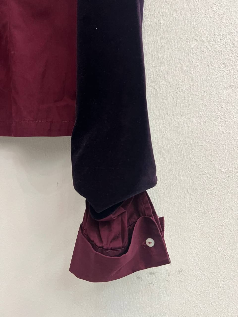 Dries Van Noten 90s Dries Van Noten Velvet Sleeve Shirt Size US S / EU 44-46 / 1 - 7 Thumbnail