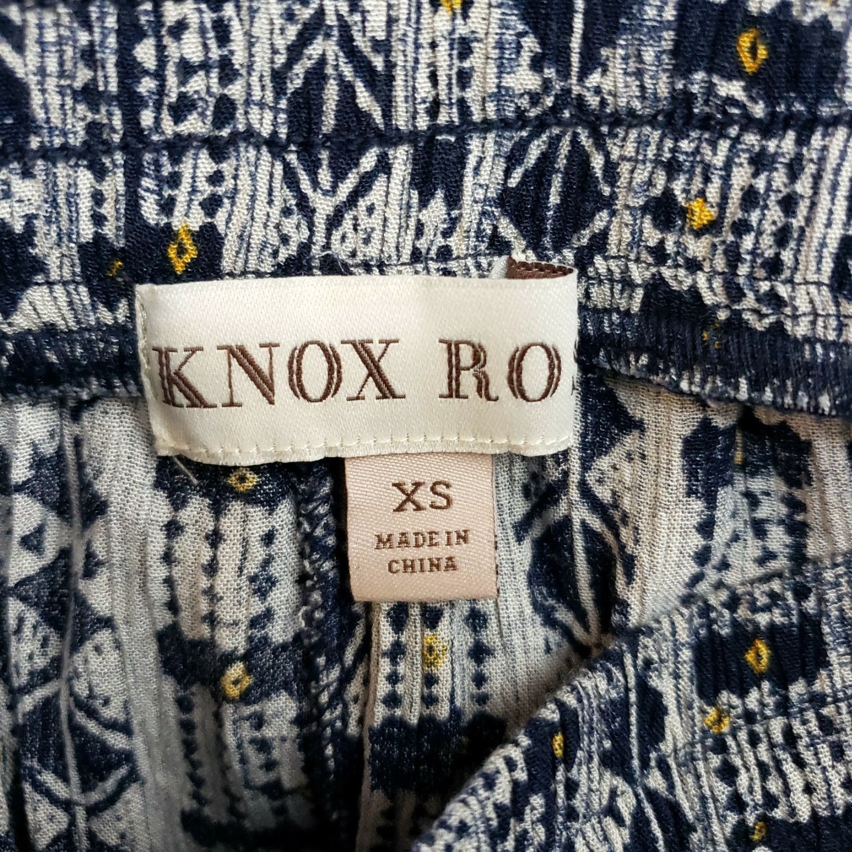 Vintage Knox Rose Womens Pull On Pants XS Blue Yellow Tassels Rayon High Rise Pants Ladies XS Blue Tassel Rayon High Rise Size 26" / US 2 / IT 38 - 6 Thumbnail