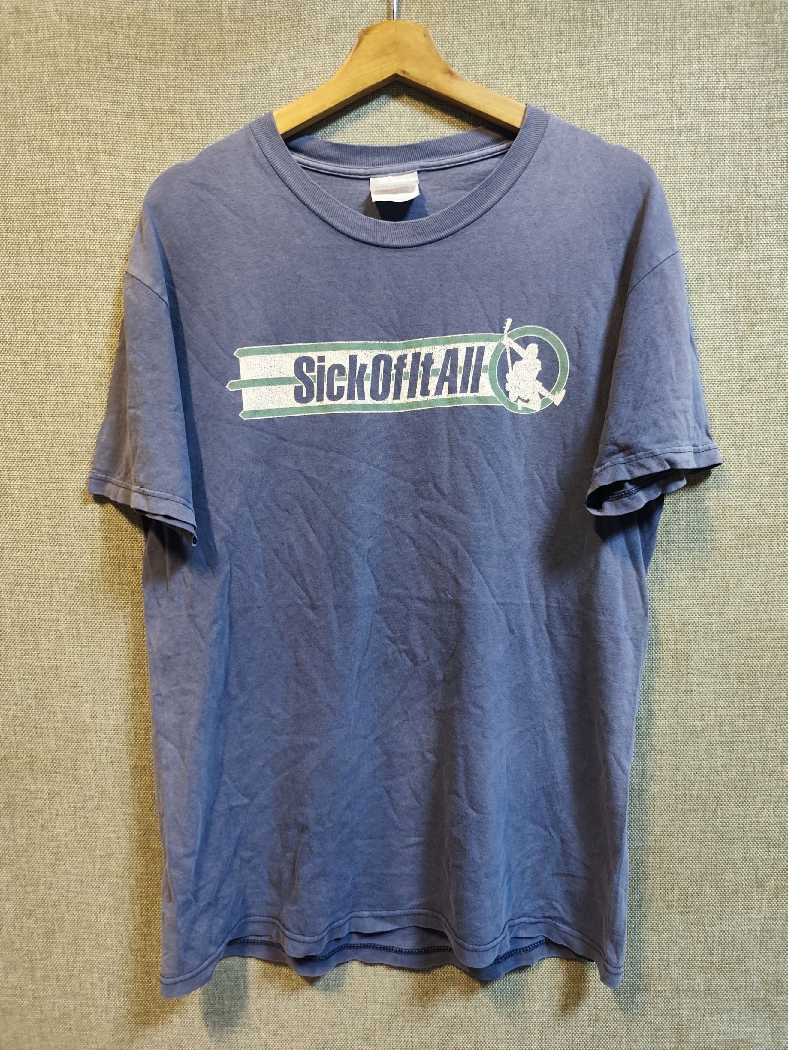 Band Tees Vintage 90s Sick Of It All Worldwide Hardcore Distressed Tee Size US M / EU 48-50 / 2 - 1 Thumbnail