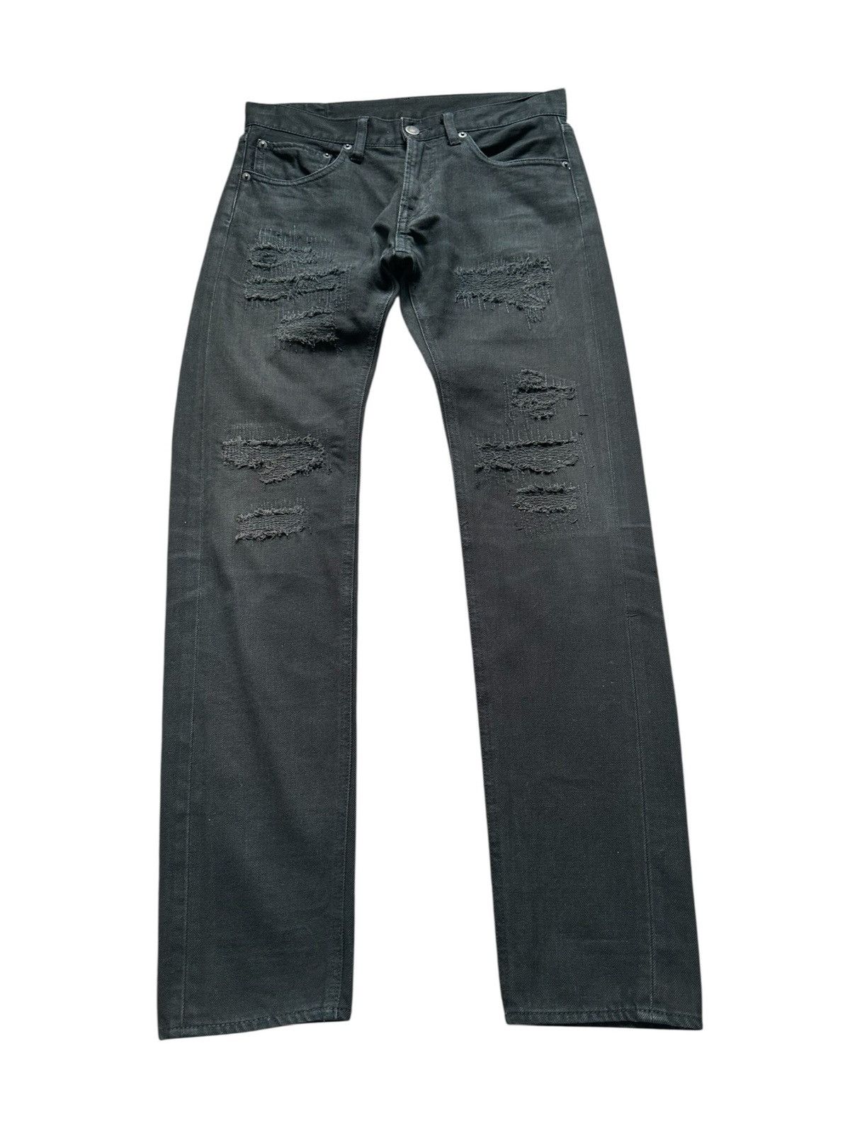 monkey time 00's Monkey time j-rock boro denim jeans Size US 29 - 4 Thumbnail