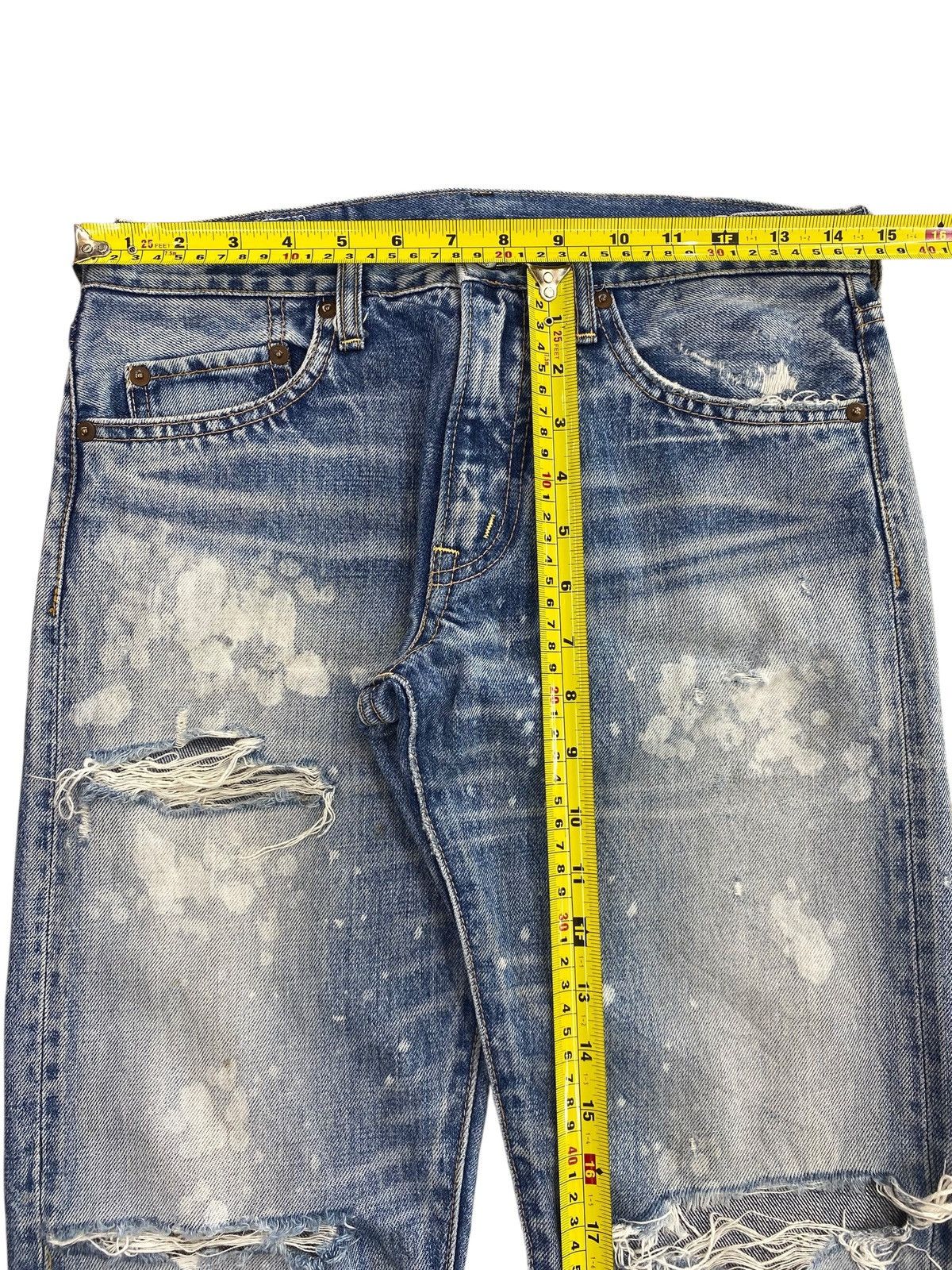 Japanese Brand Japanese Brand Sweat & Bloods Blue Wash Distress Style Jeans Size US 30 / EU 46 - 10 Thumbnail