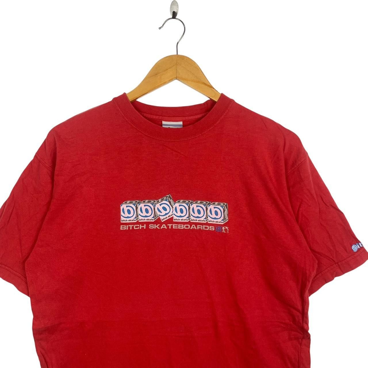 Vintage Vintage BITCH SKATEBOARD Box Logo Made In USA Tee Shirt Top Size US L / EU 52-54 / 3 - 2 Thumbnail
