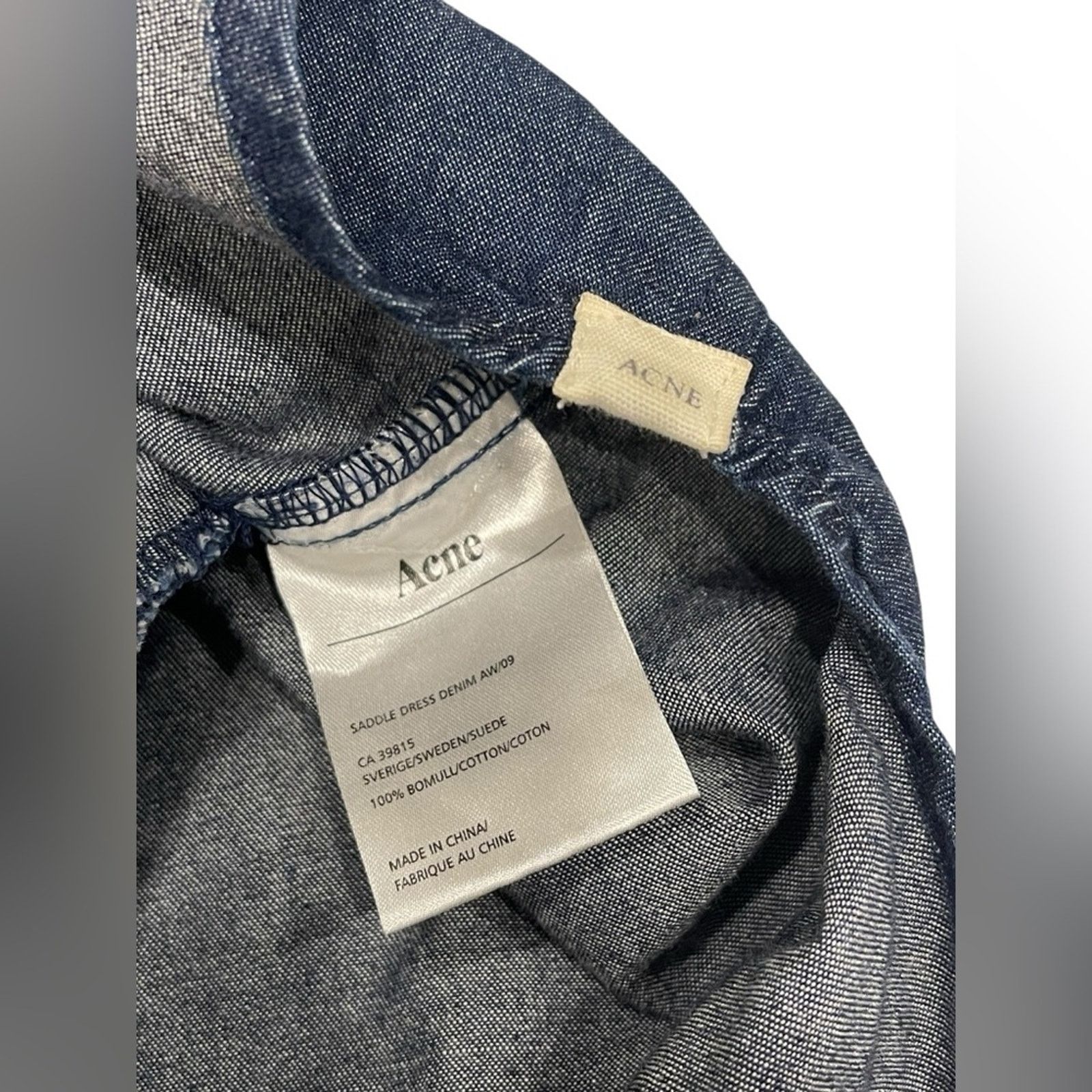 Acne Studios ACNE woman Denim shirt dress Sz:38 Size XS / US 0-2 / IT 36-38 - 4 Thumbnail