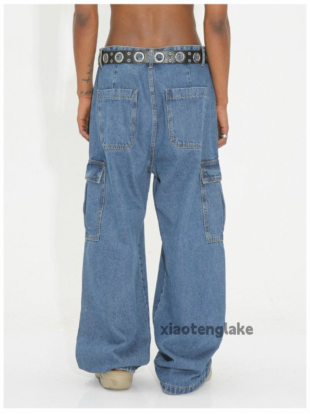 Jean × Vintage washed faded loose baggy skate hiphop cargo jeans Size US 30 / EU 46 - 3 Thumbnail