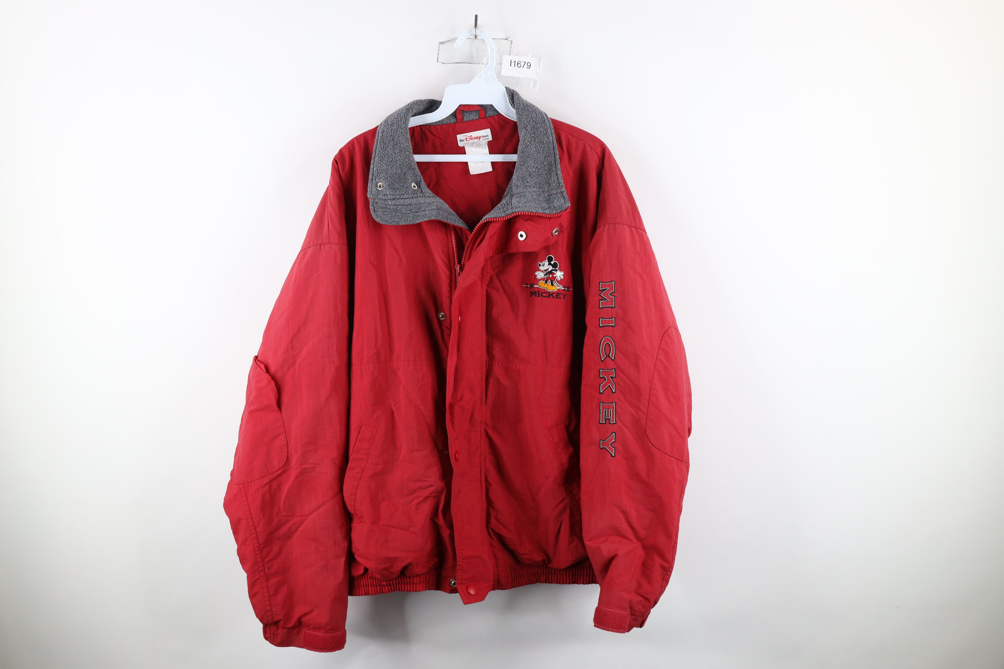 Disney × Vintage Vintage 90s Disney Mickey Mouse Elbow Patch Bomber Jacket Size US XL / EU 56 / 4 - 1 Thumbnail