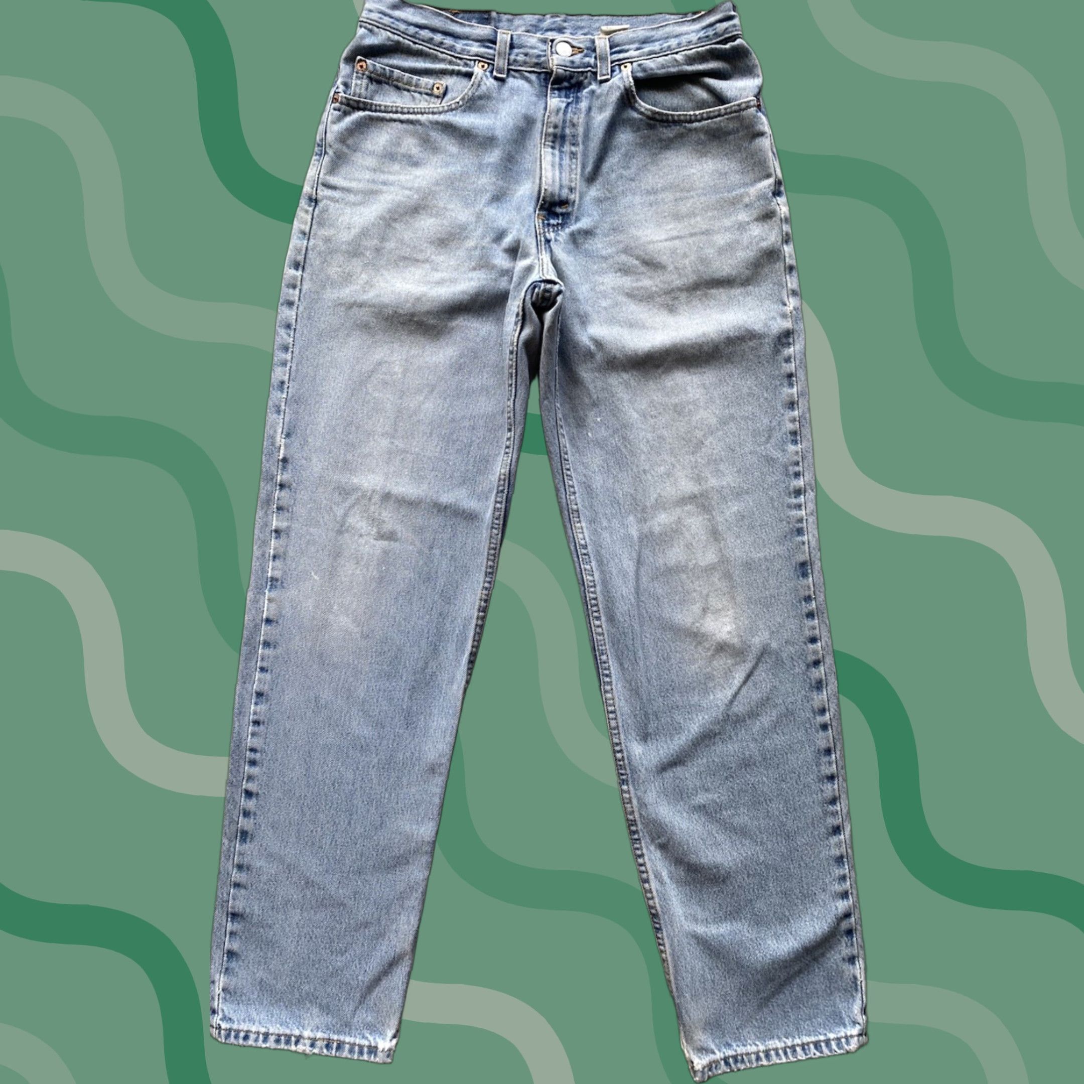 Levi's VINTAGE Levi’s 550 Jeans Men 33x32 Blue USA Inseam 32 Flaws Wear Relaxed Fit Pants Size US 33 - 1 Thumbnail