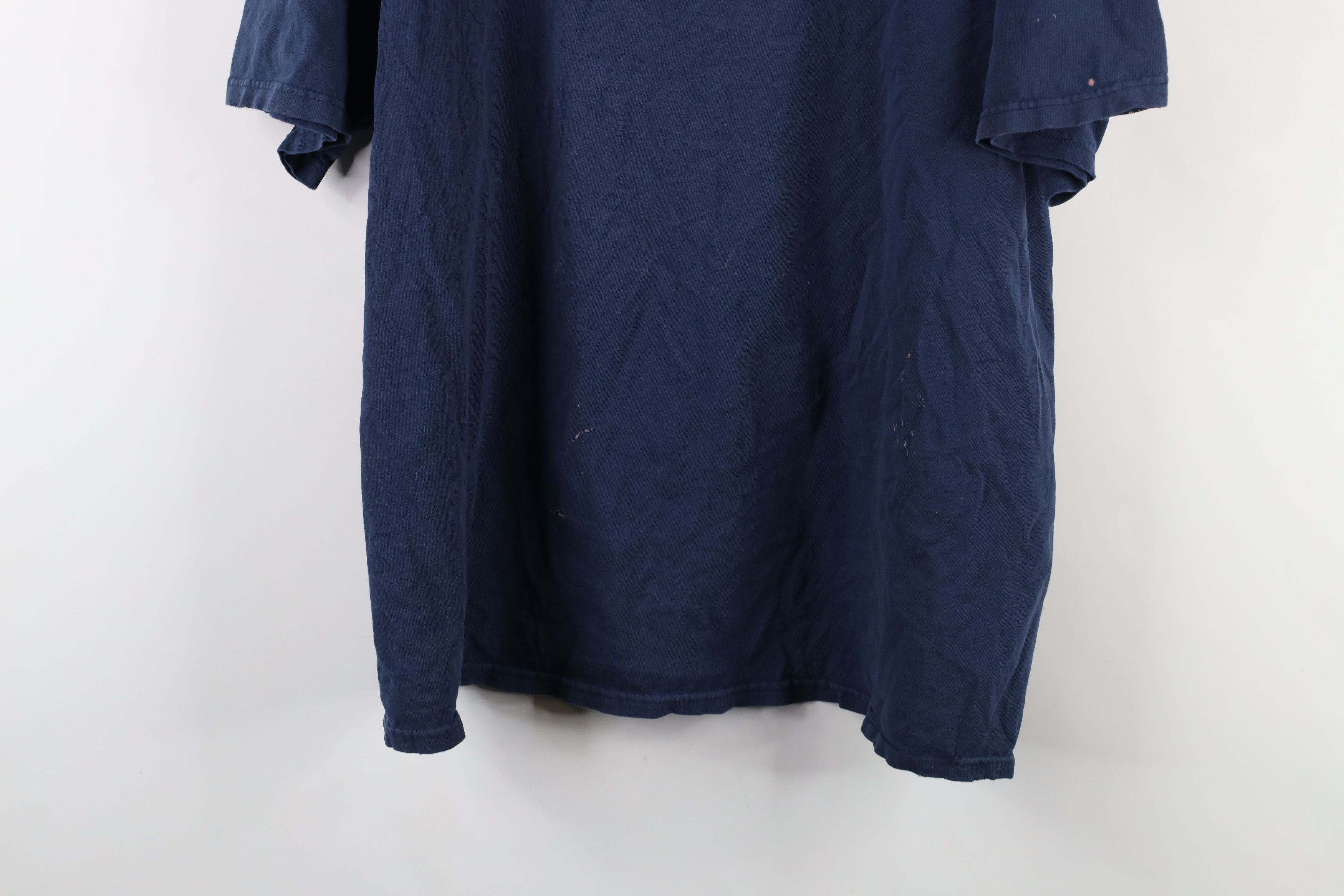 Nike × Vintage Vintage 90s Y2K Nike Travis Scott Mini Swoosh T-Shirt Blue Size US XXL / EU 58 / 5 - 3 Thumbnail