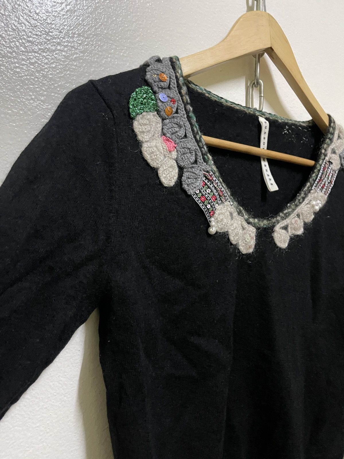 Issey Miyake × Sunao Kuwahara Sunao Kuwahara Wool Sweatshirt Embroidery Japan Size M / US 6-8 / IT 42-44 - 2 Thumbnail