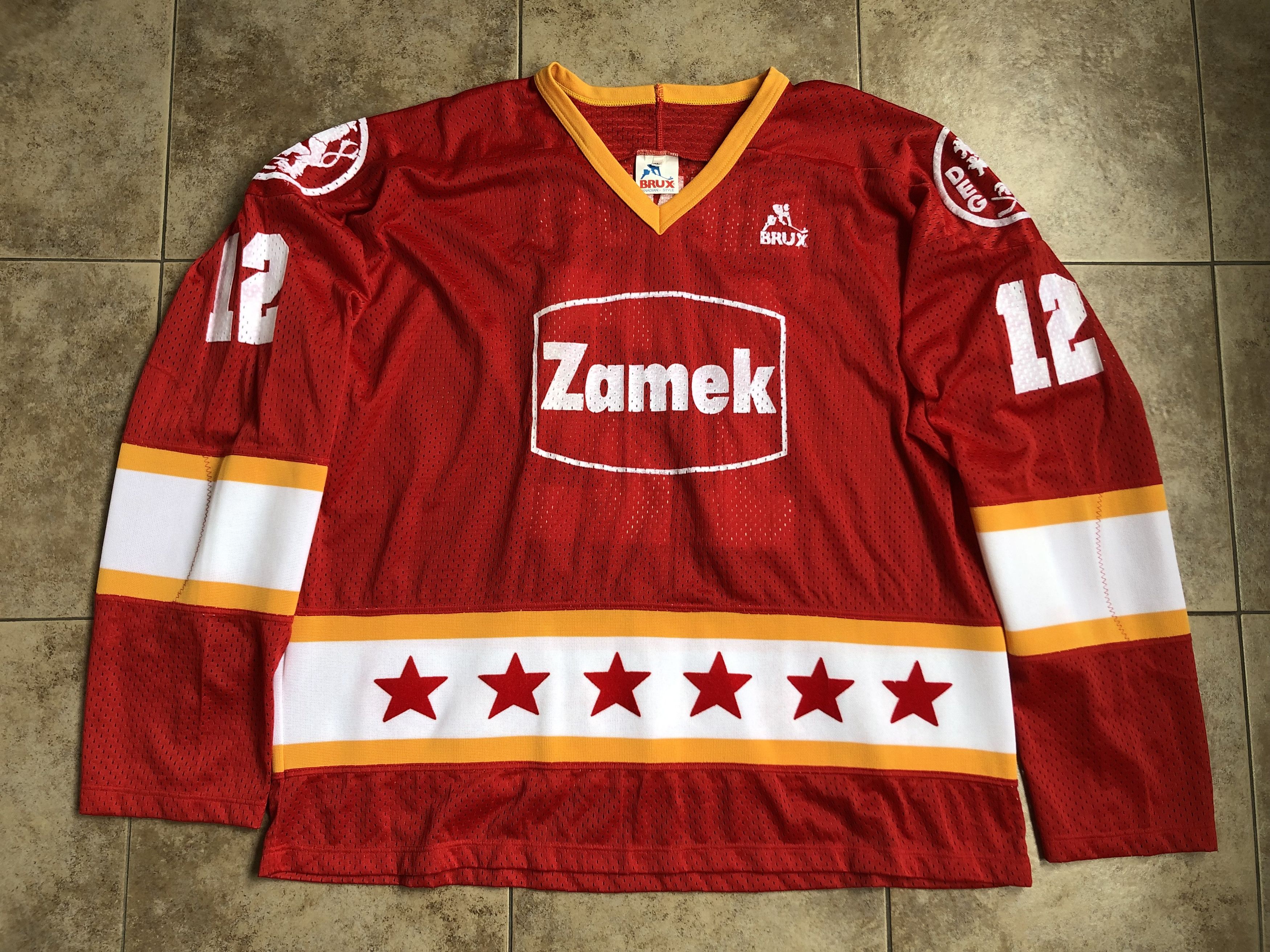 NHL Vintage DEG Düsseldorfer EG Brendel #12 T Ice Hockey Jersey Size US XL / EU 56 / 4 - 1 Thumbnail