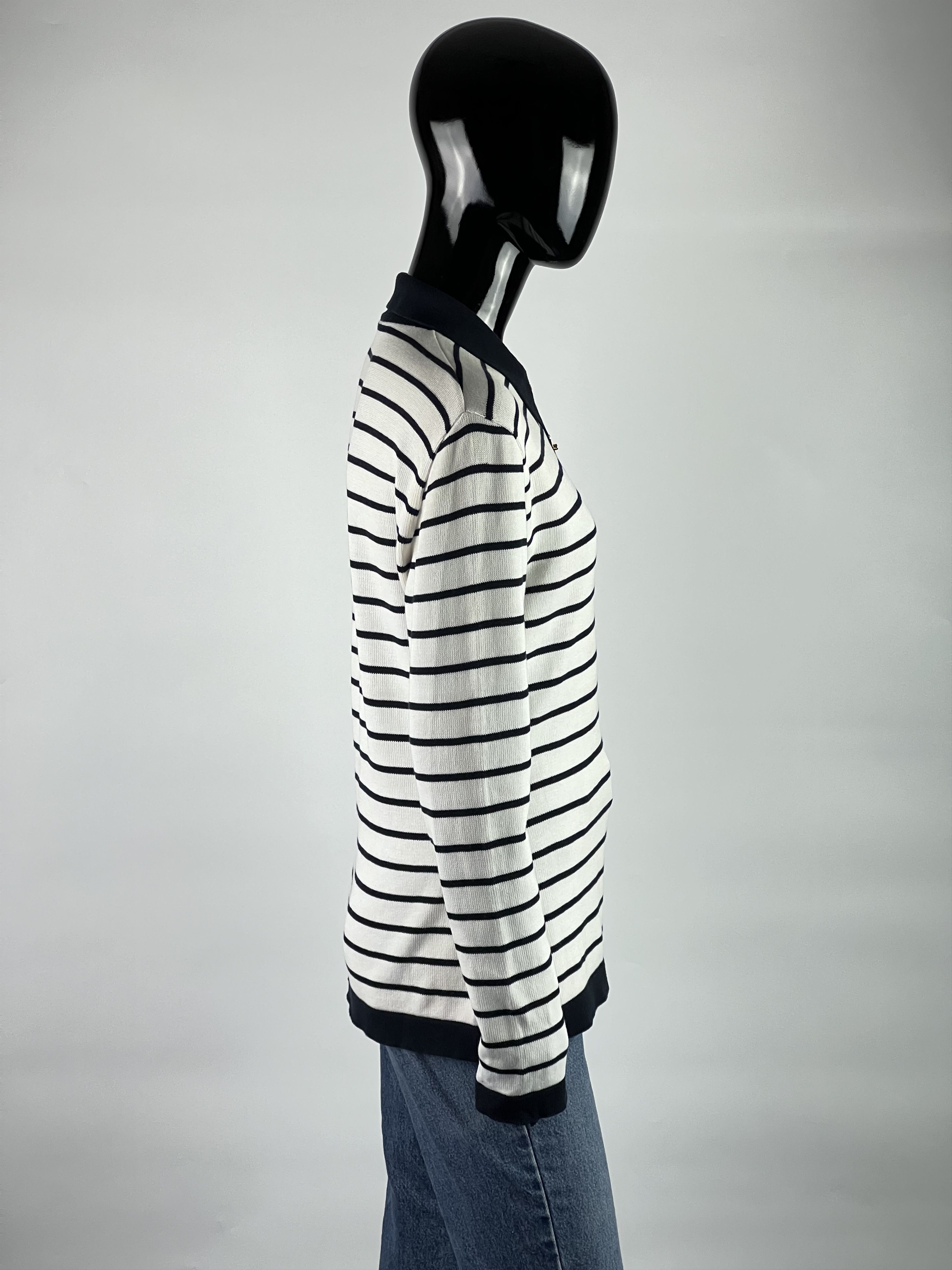 Salvatore Ferragamo Salvatore Ferragamo Vtg Women's Striped Sweater L Size L / US 10 / IT 46 - 2 Thumbnail