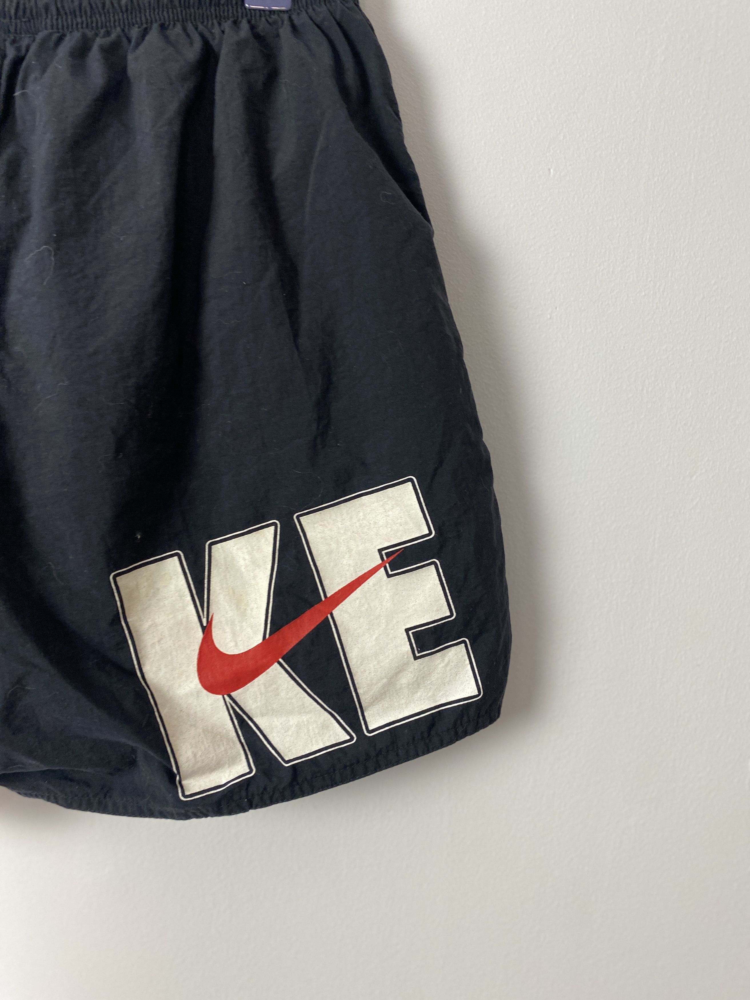 Nike × Vintage Nike vintage 90s shorts big back logo swoosh Size US 28 / EU 44 - 4 Thumbnail