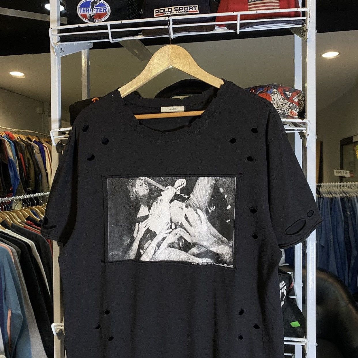 Band Tees Jouetie Kurt Cobain original distressed punk "End of Music" Size US L / EU 52-54 / 3 - 3 Thumbnail
