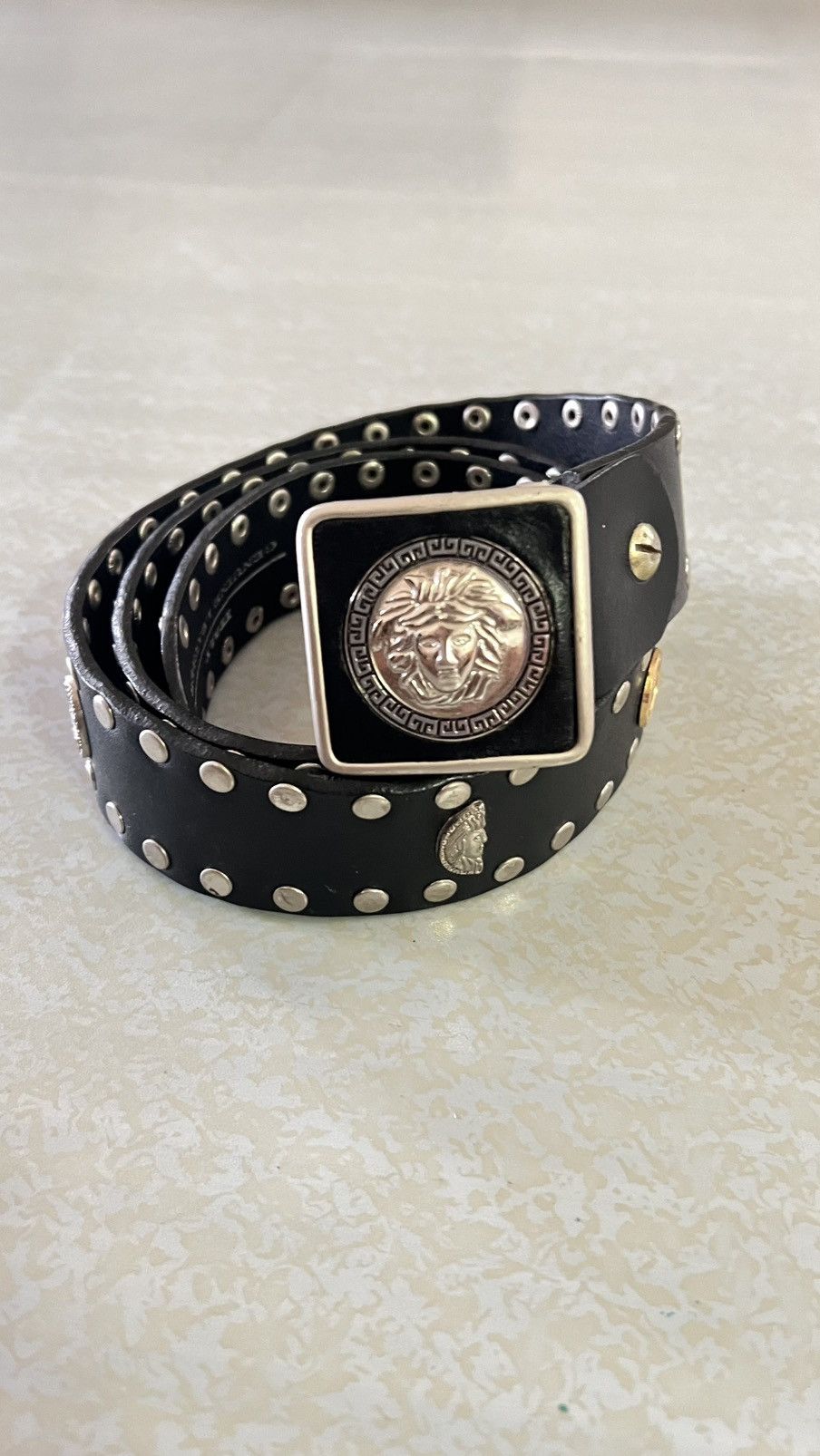 Versace Vintage Versace Medusa Belt Size 36 - 3 Thumbnail