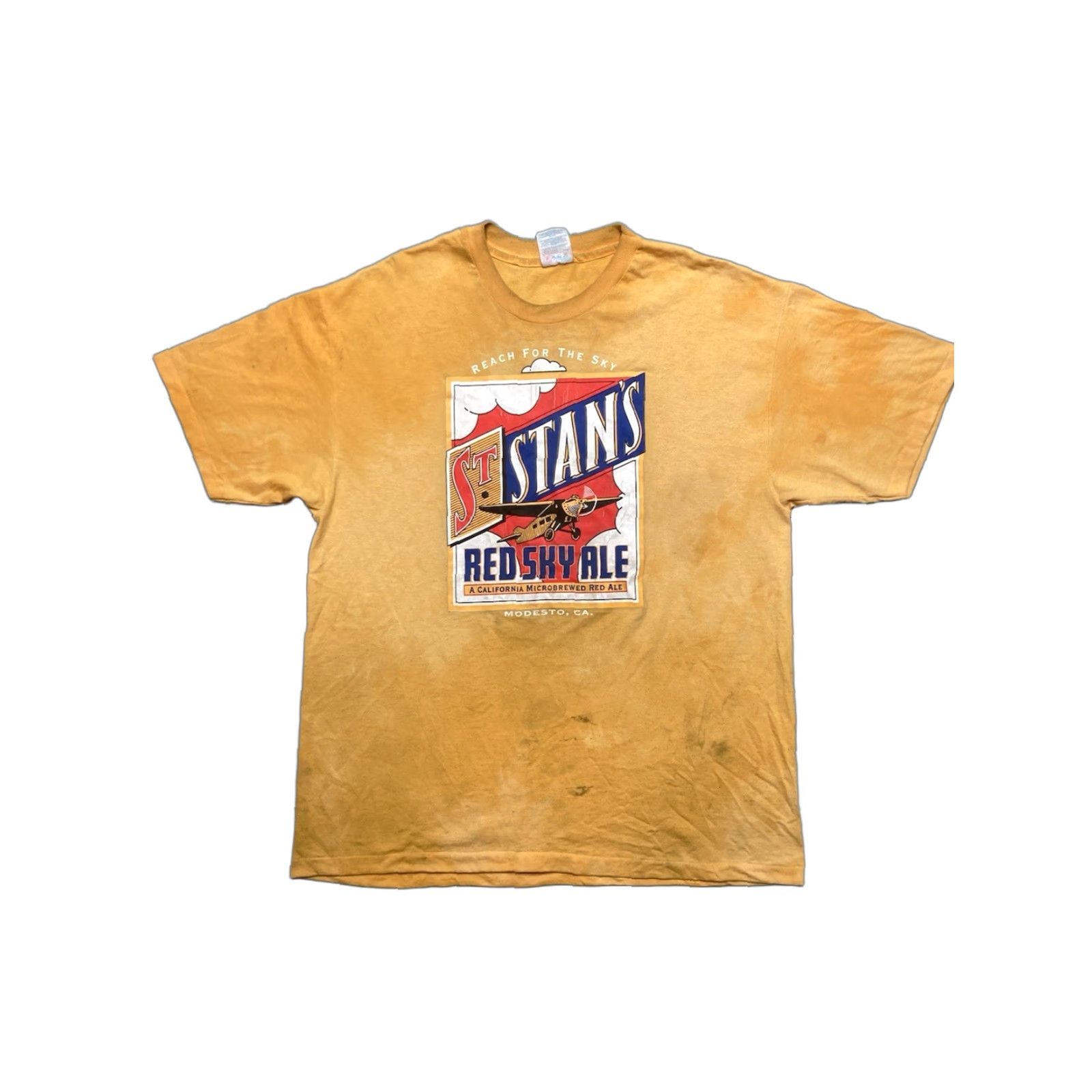Hanes VINTAGE St Stans 90s graphic T-Shirt Red Sky Ale Beer California XL Mens Size US XL / EU 56 / 4 - 1 Thumbnail