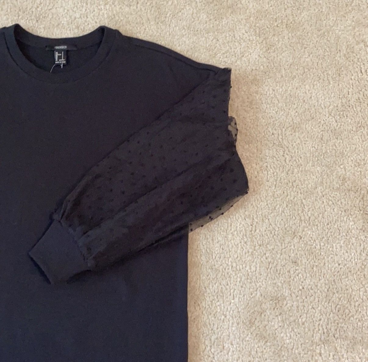Forever 21 Forever 21 Black Sweatshirt Dress with Details Size S MWT Size S / US 4 / IT 40 - 10 Thumbnail