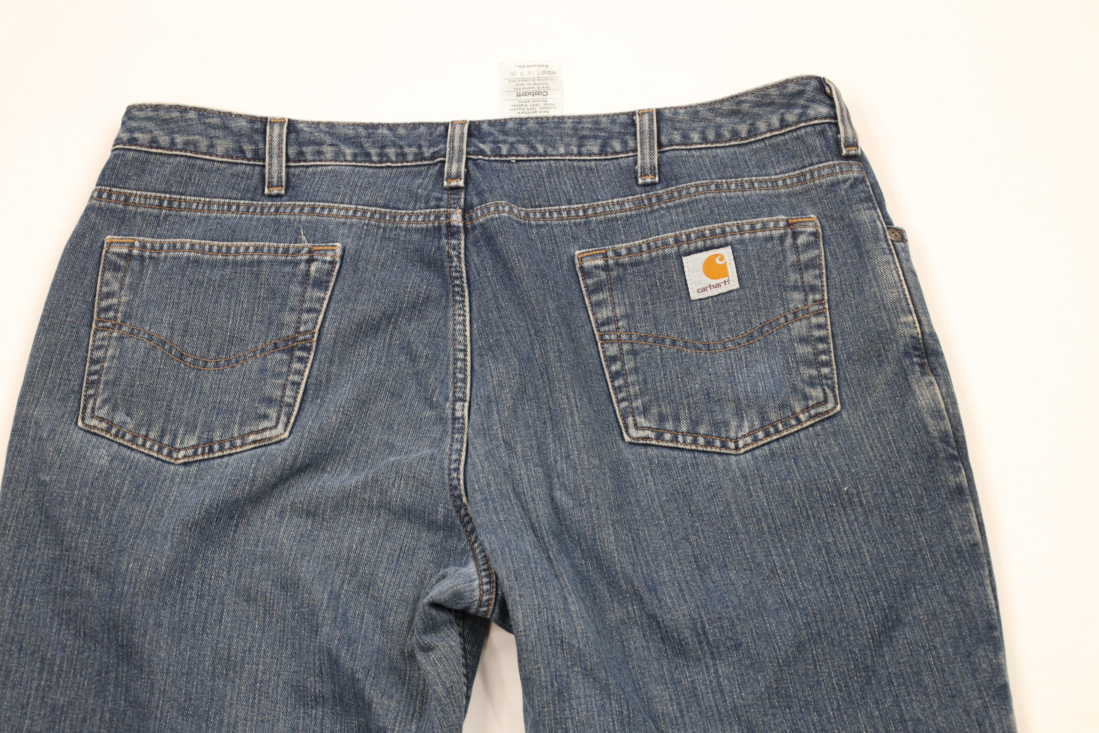 Carhartt × Vintage Vintage Carhartt Fit Flannel Lined Wide Leg Denim Jeans Size 38" / US 16 / IT 52 - 10 Thumbnail
