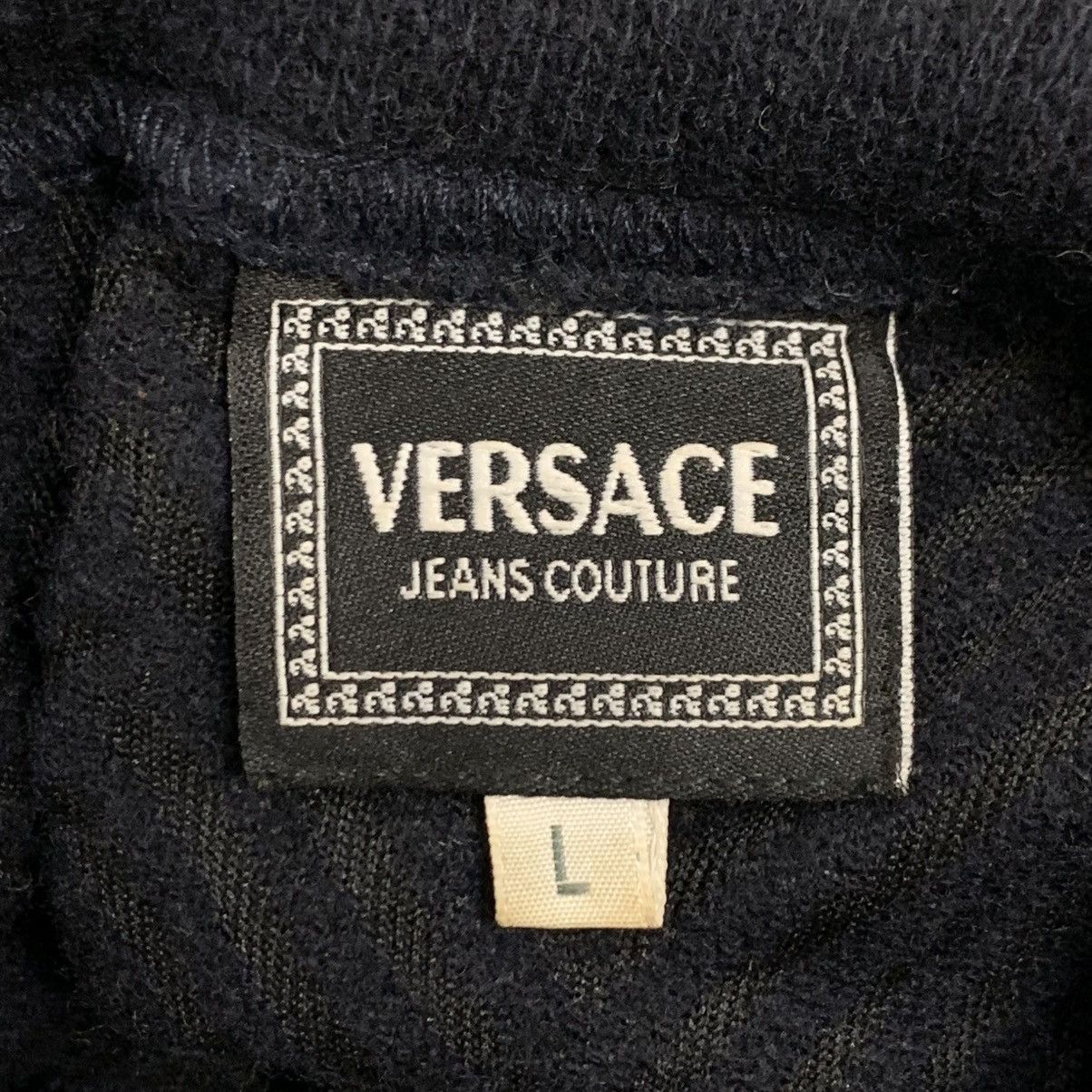 Versace Jeans Couture Vintage 90s Versace wool knitwear turtleneck sweater Size L / US 10 / IT 46 - 6 Thumbnail